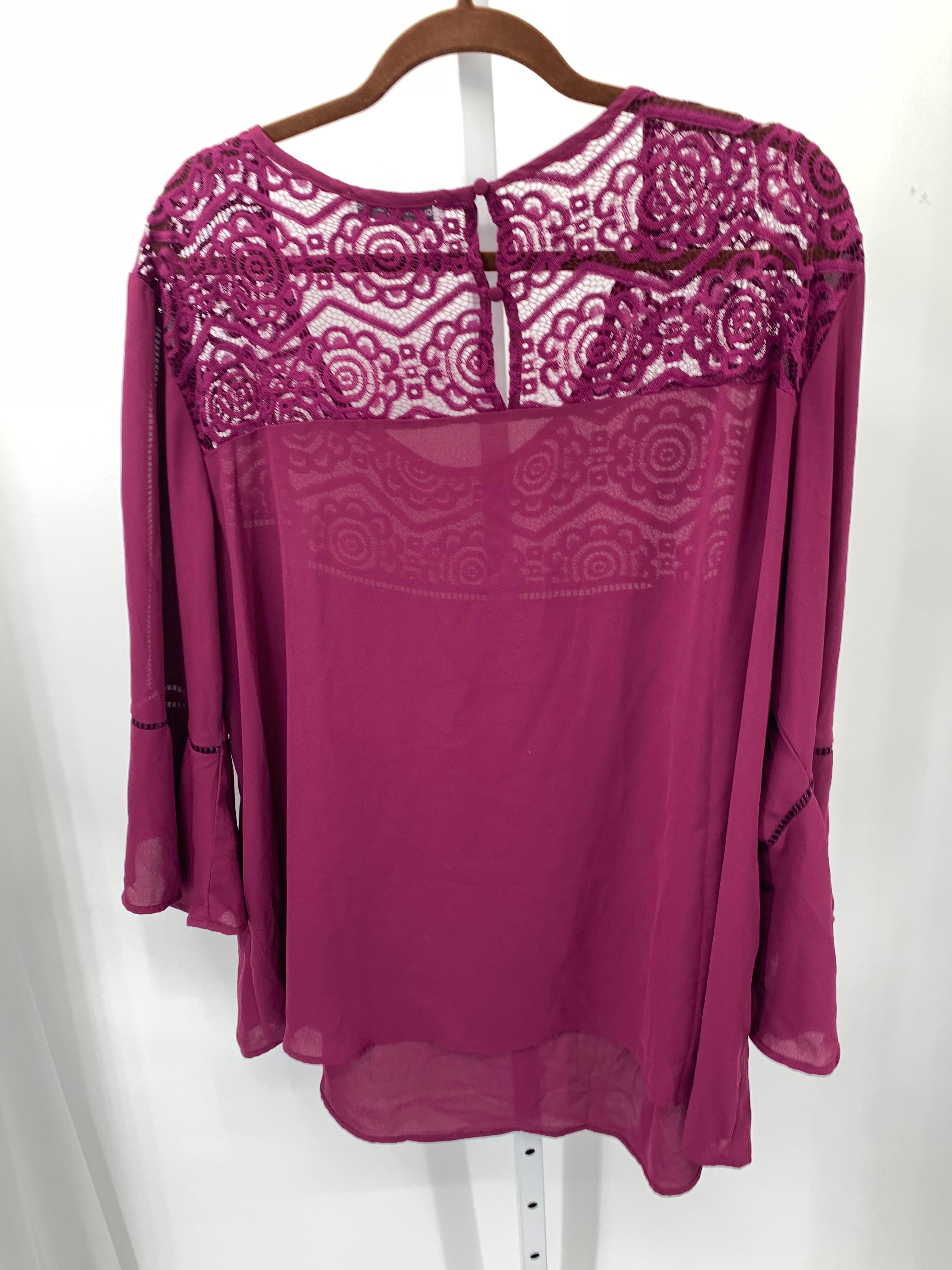 Signature Collection Size 2X Womens 3/4 Sleeve Shirt