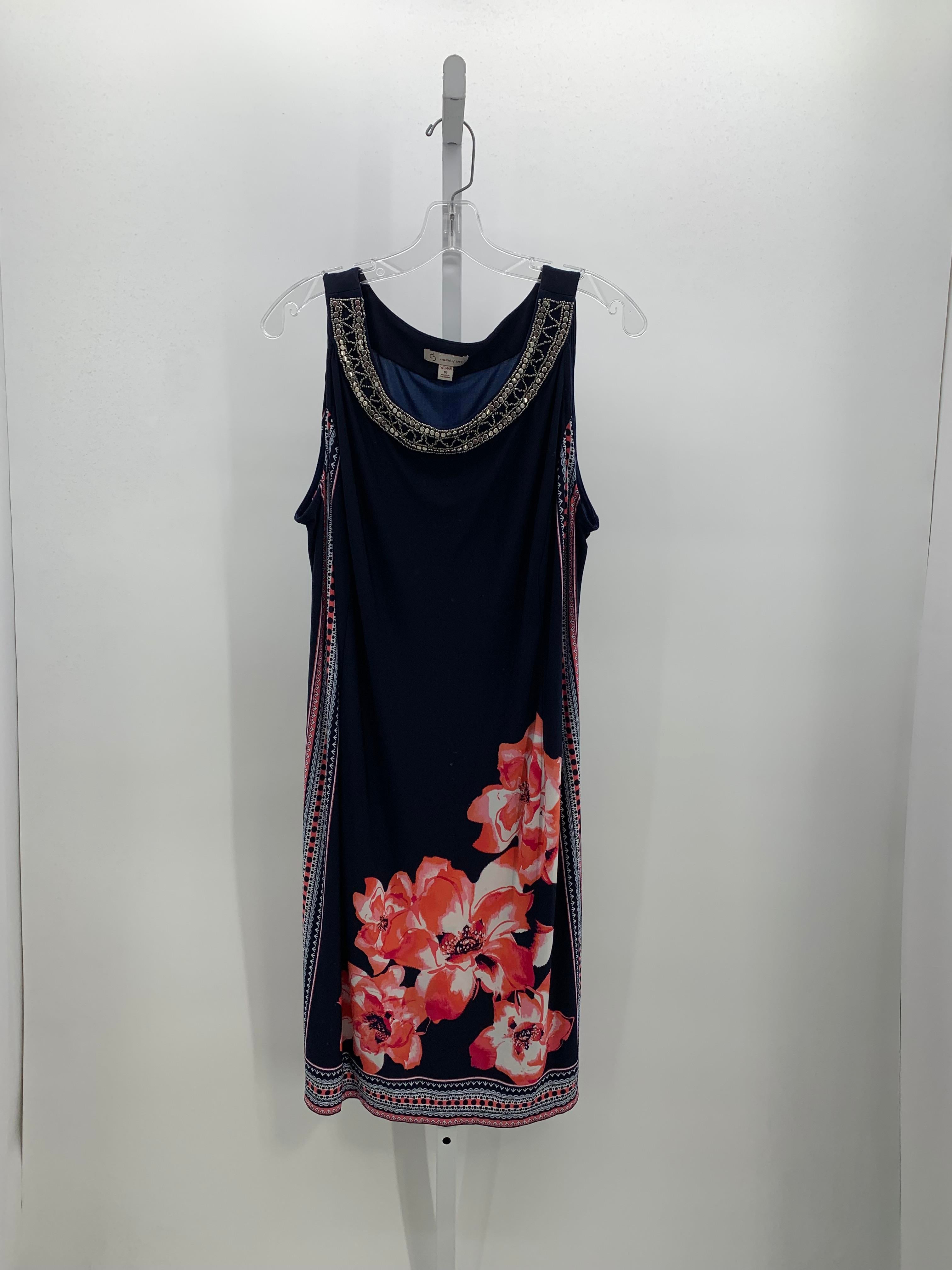 db Size 16 W Womens Sleeveless Dress