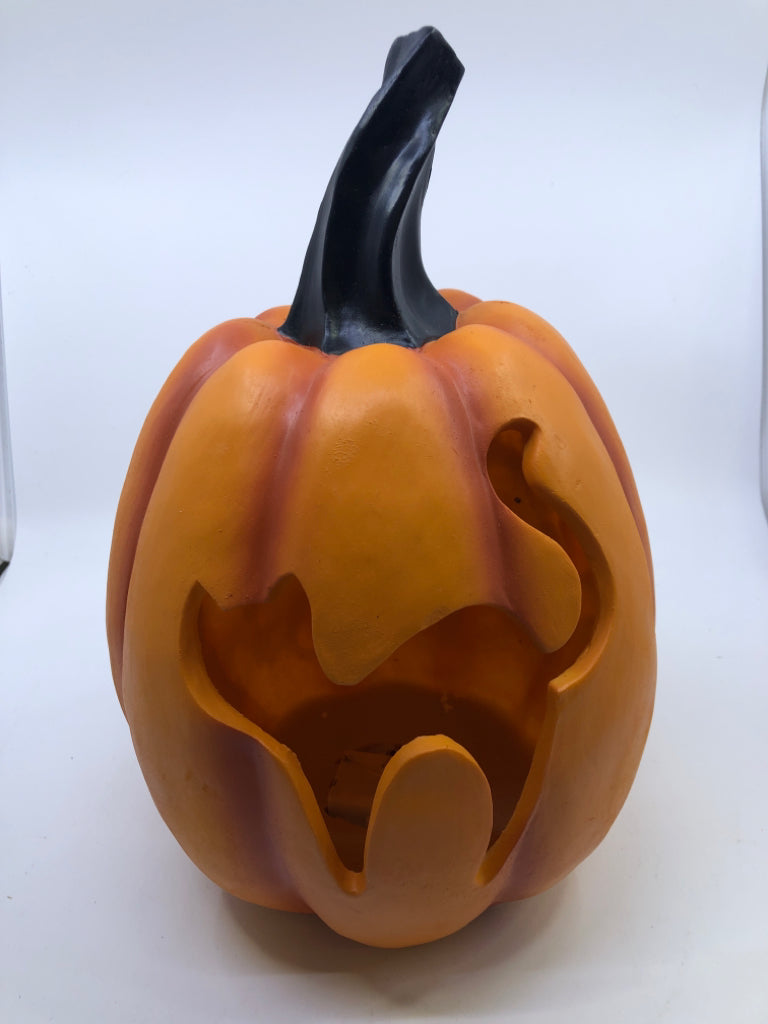 LIGHT UP CAT JACK O LANTERN.