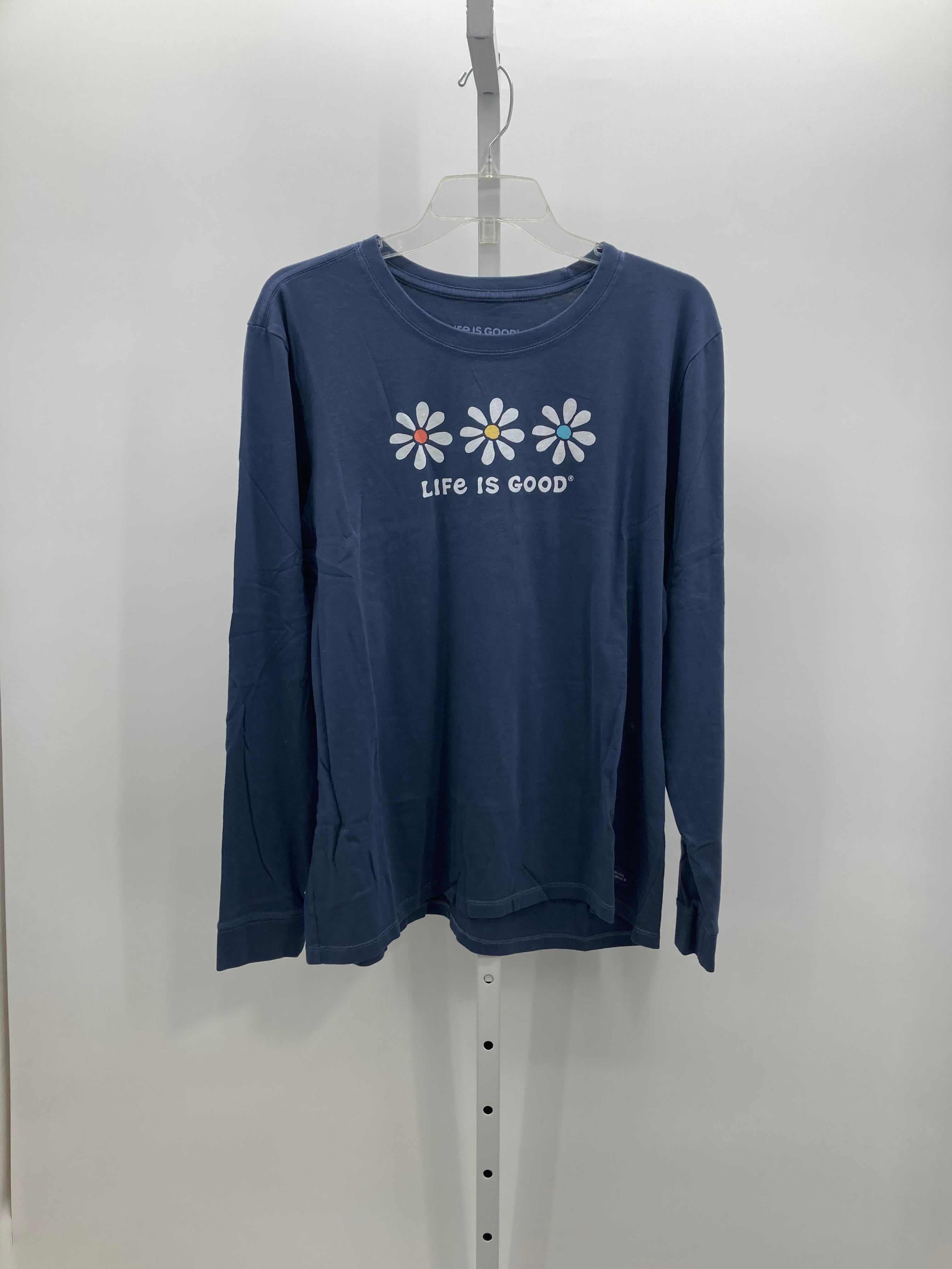 Life is Good Size Extra Large Misses Long Sleeve Shirt