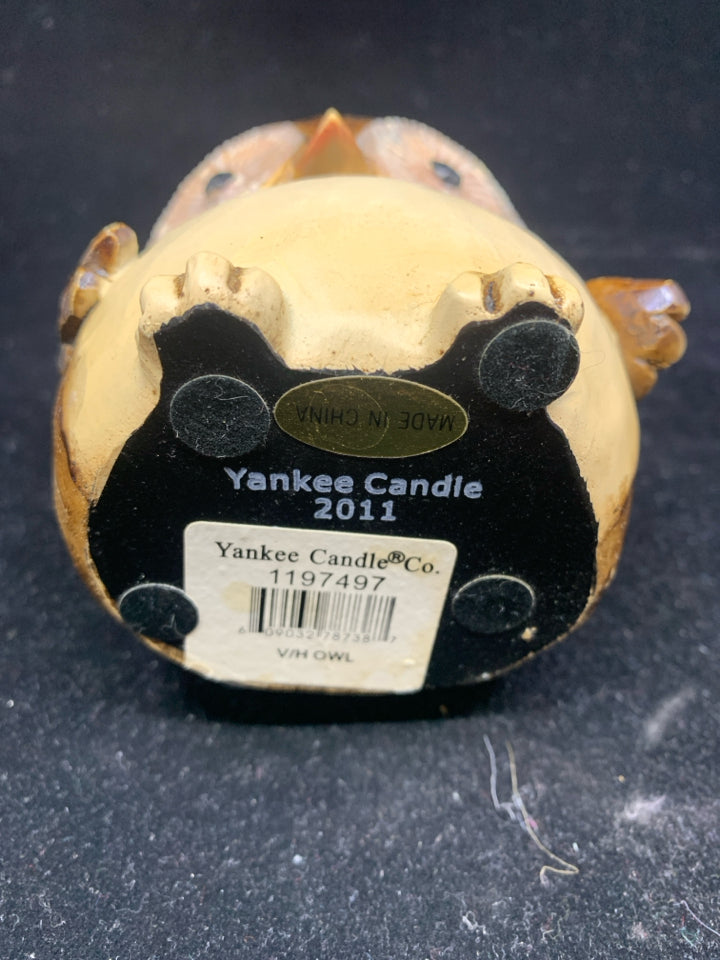 YANKEE CANDLE RESIN OWL TEA LIGHT HOLDER.