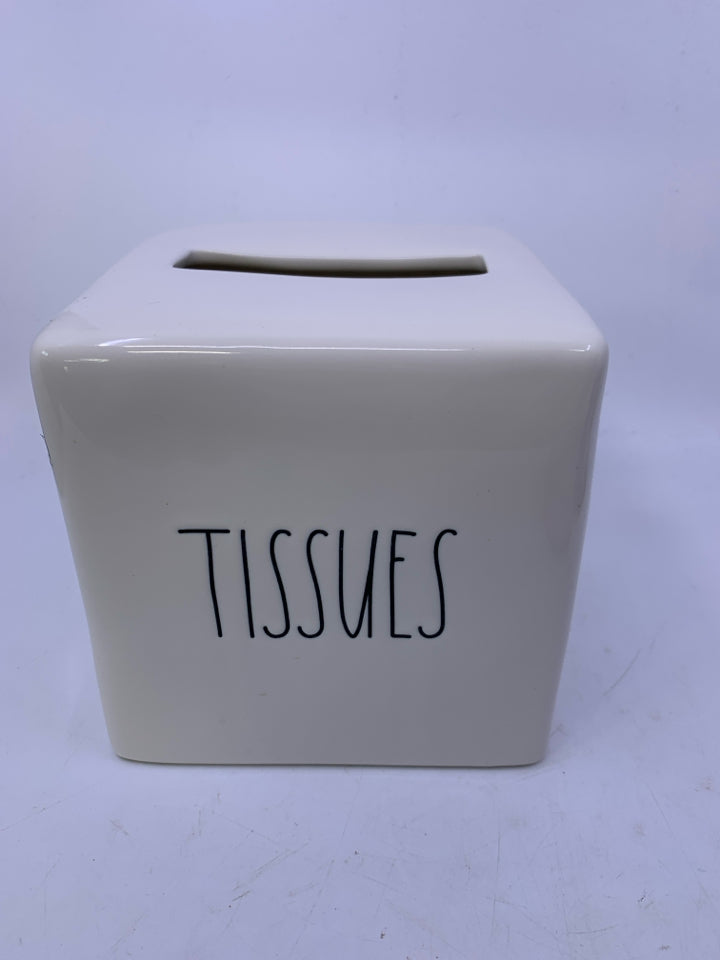 CERAMIC "TISSUE" TISSUE BOX COVER.