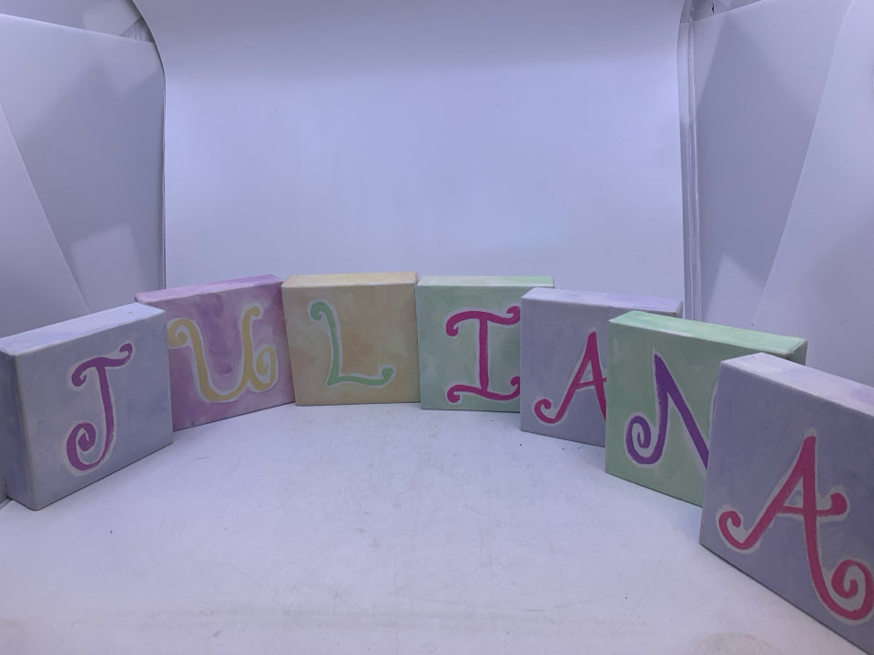 "Juliana" Canvas Wall Letters