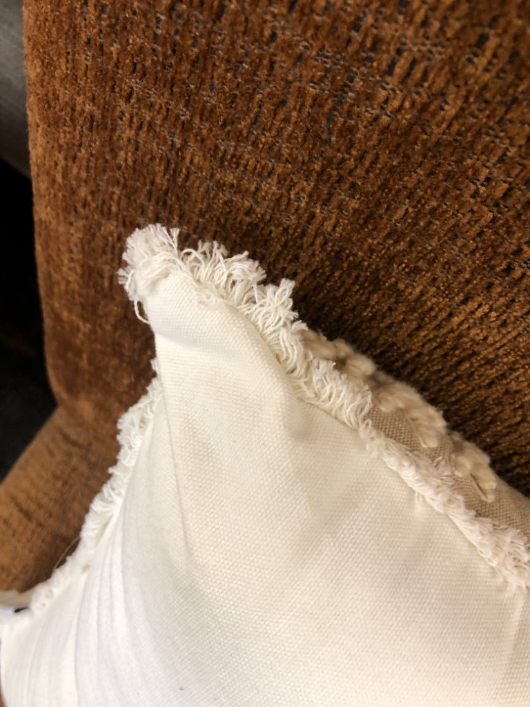 BEADED BEIGE PILLOW CORAL COASTAL COLLECTIONS.