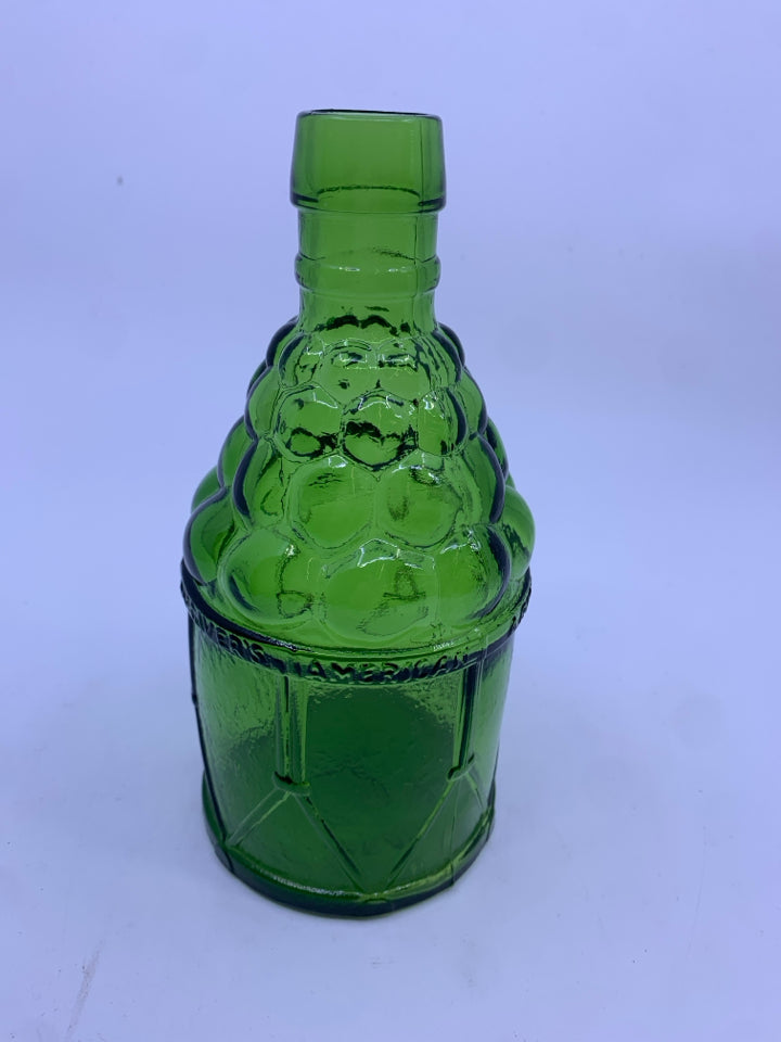 WHEATON GREEN GLASS "ARMY BITTERS" EMPTY BOTTLE.