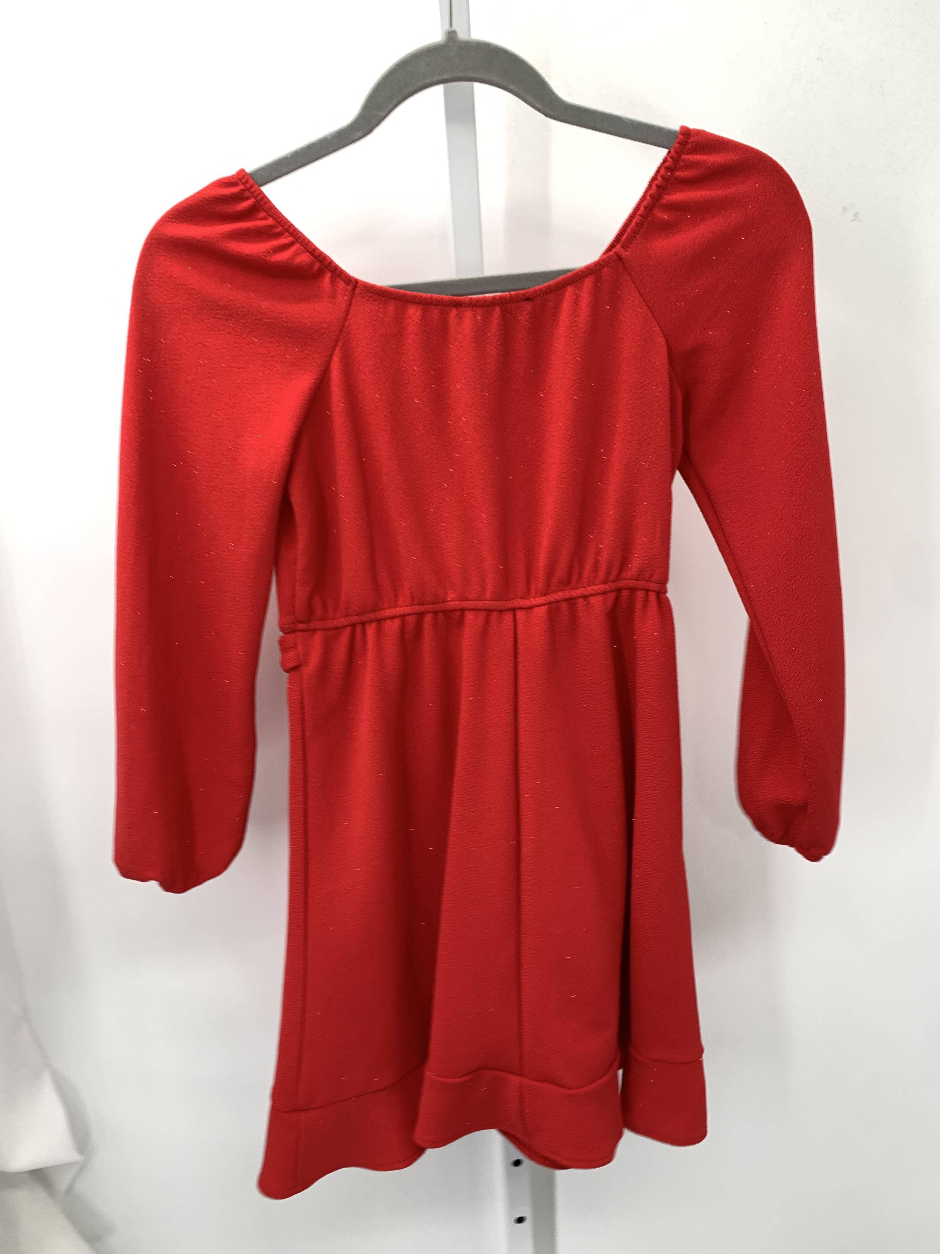 Three Pink Hearts Size Large Juniors Long Sleeve Dress
