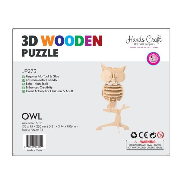 3D Wooden Puzzle - Owl