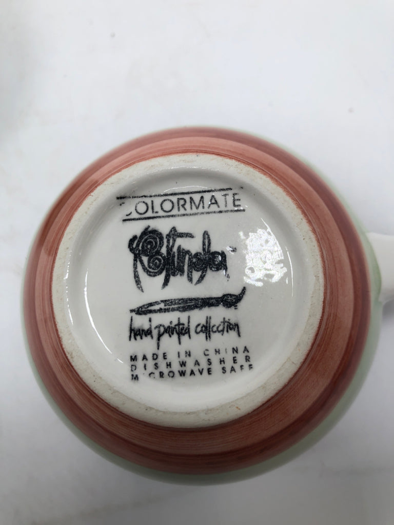 COLORMATE ROTUNDA STRIPED CREAM & SUGAR SET.