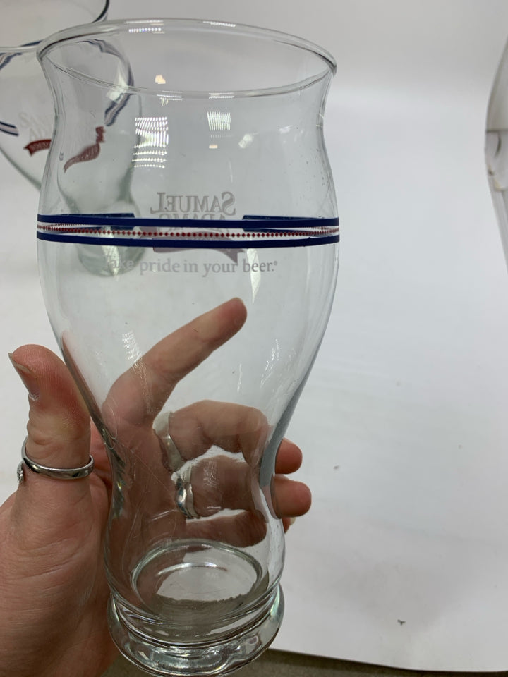 2 SAM ADAMS BOSTON LAGER BEAR GLASSES 7.