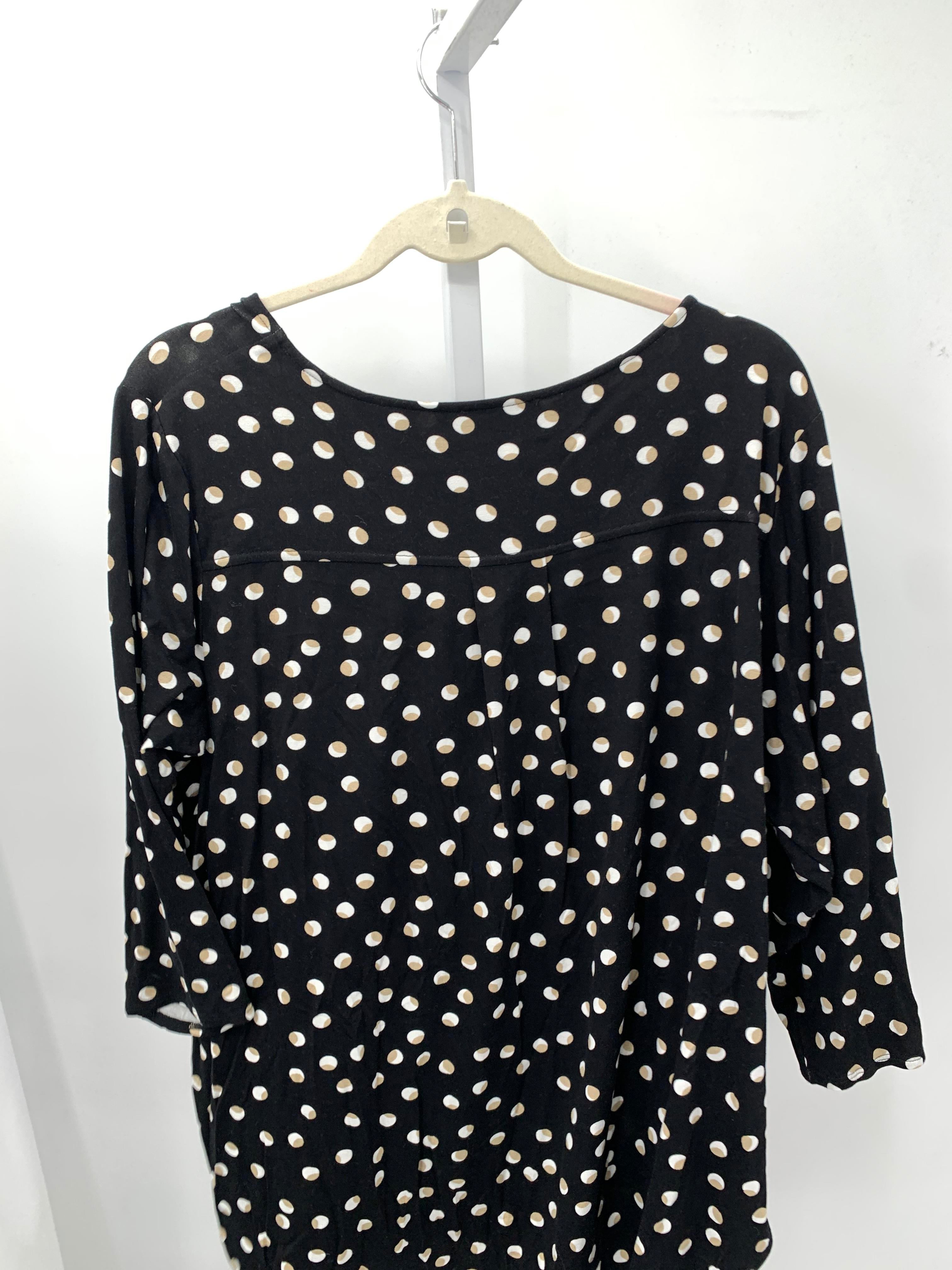 Tahari Size 1X Womens 3/4 Sleeve Shirt