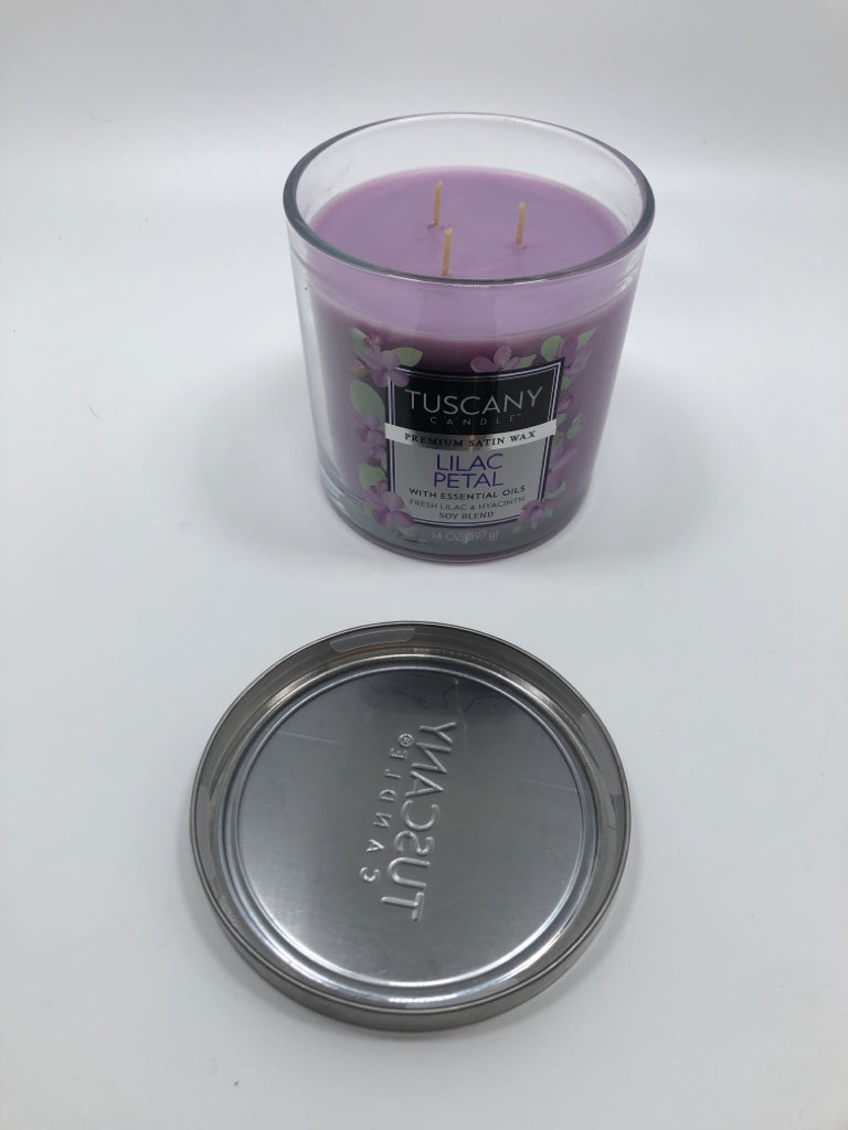 3 WICK LILAC ROSE CANDLE.
