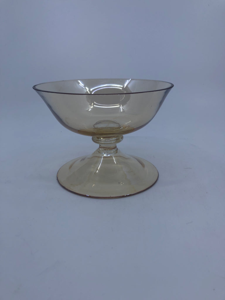 VTG IRIDESCENT GLASS CANDY BOWL.