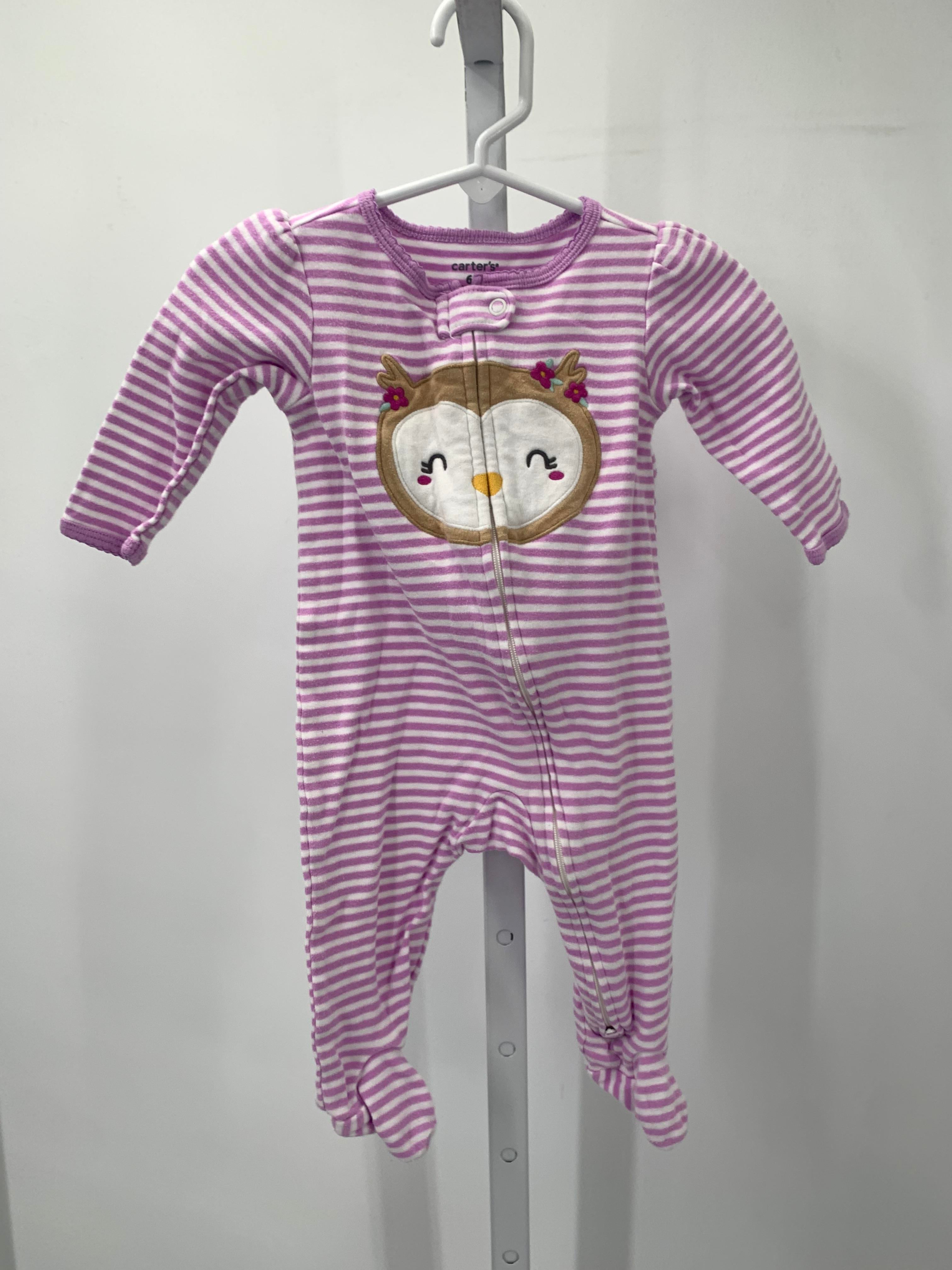 Carters Size 6 Months Girls Long Slv. Romper