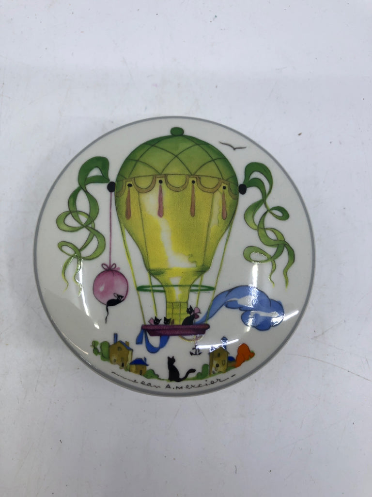 VILLEROY & BOCH HOT AIR BALLOON TRINKET BOX W LID.