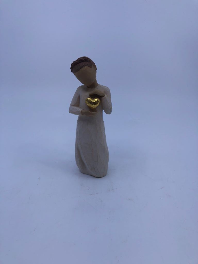 WILLOW TREE KEEPSAKE W GOLD HEART.