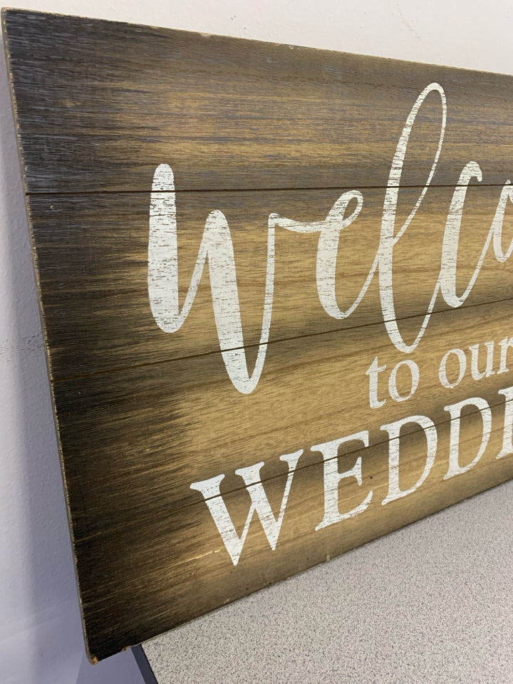 WELCOME TO OUR WEDDING WOOD WALL HANGING.