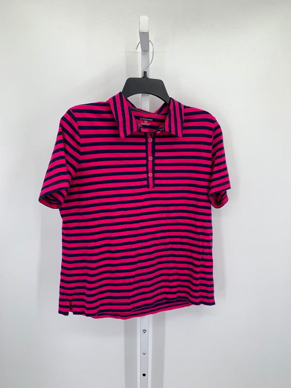 Lands End Size Medium Petite Petite Short Sleeve Shirt