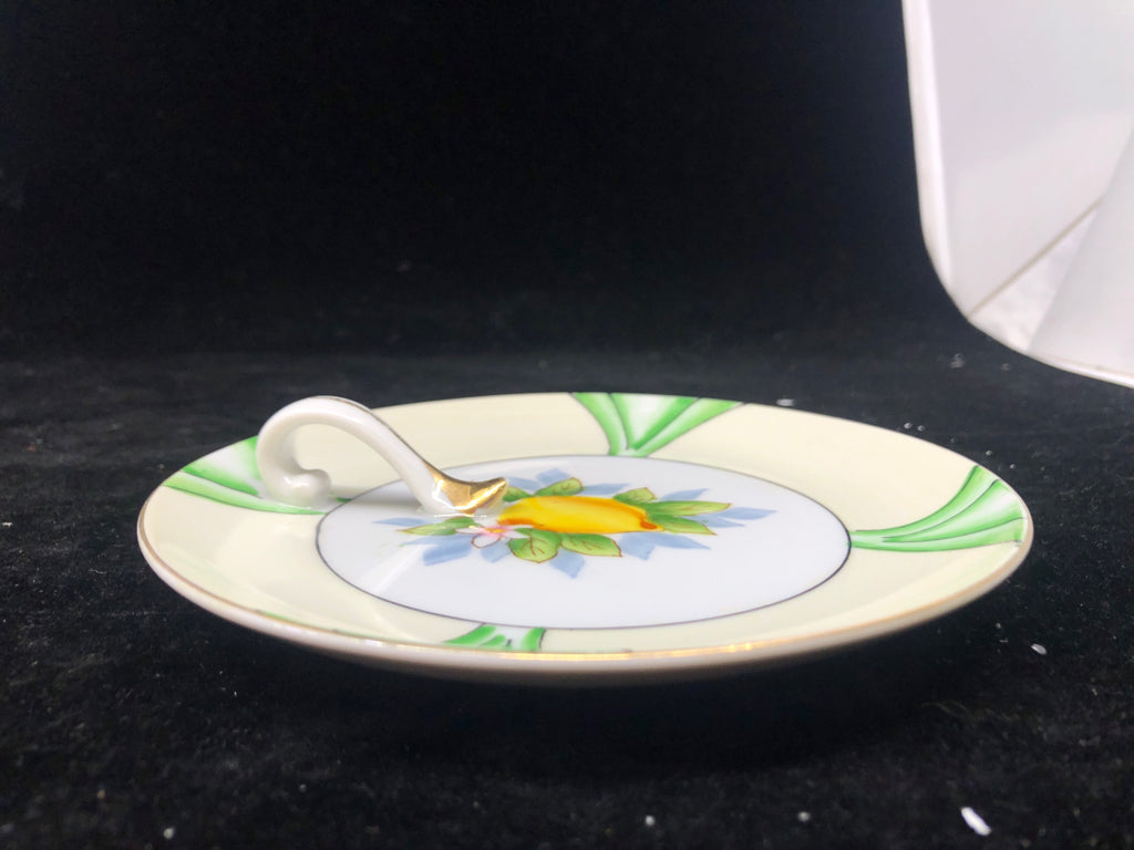 VTG LEMON PATTERN PLATE W HANDLE.