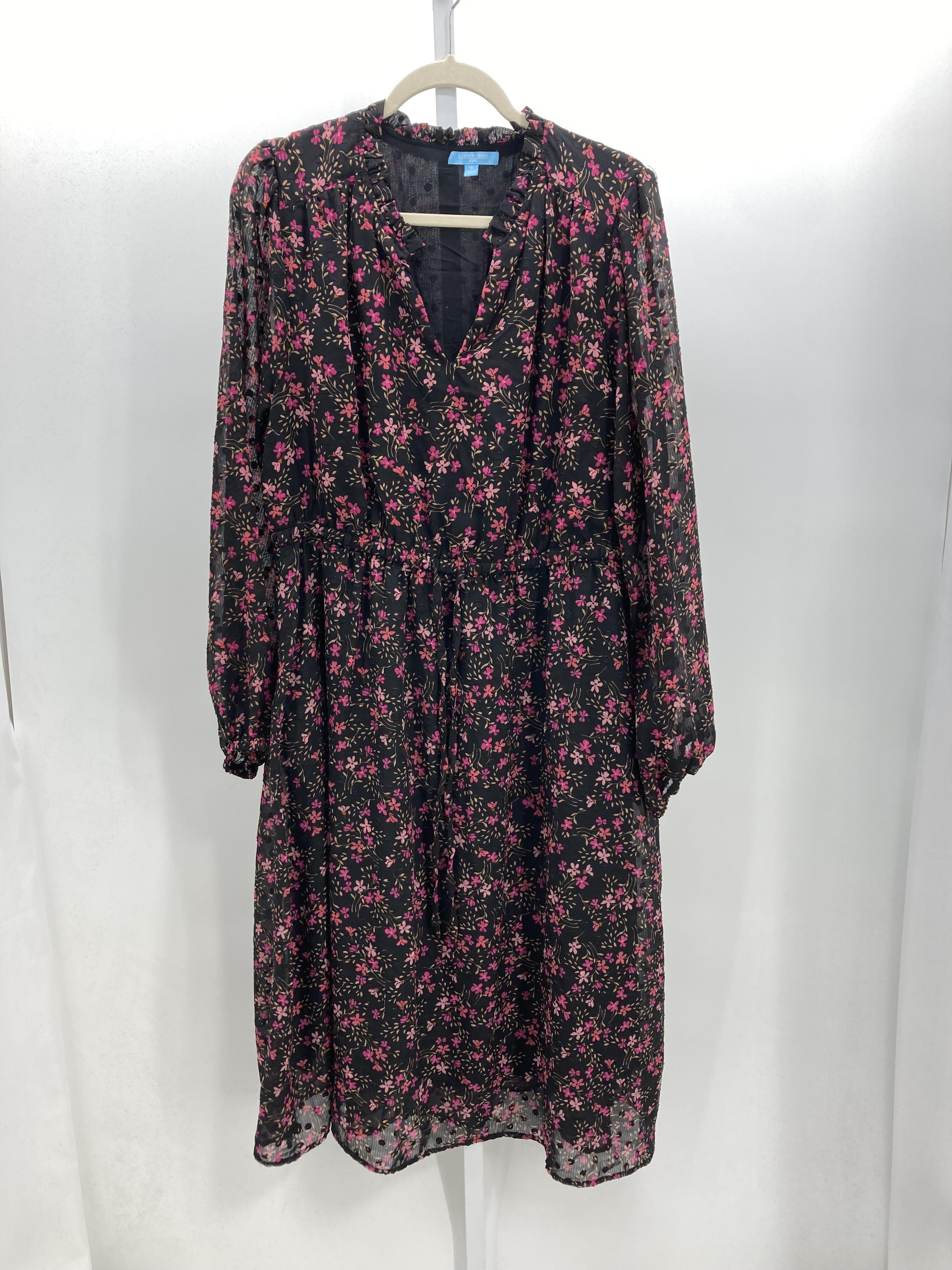 Draper James Size 1X Womens Long Sleeve Dress