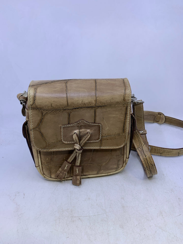 Dooney & Bourke Croco Camera Tassel Bag *Minor Wear