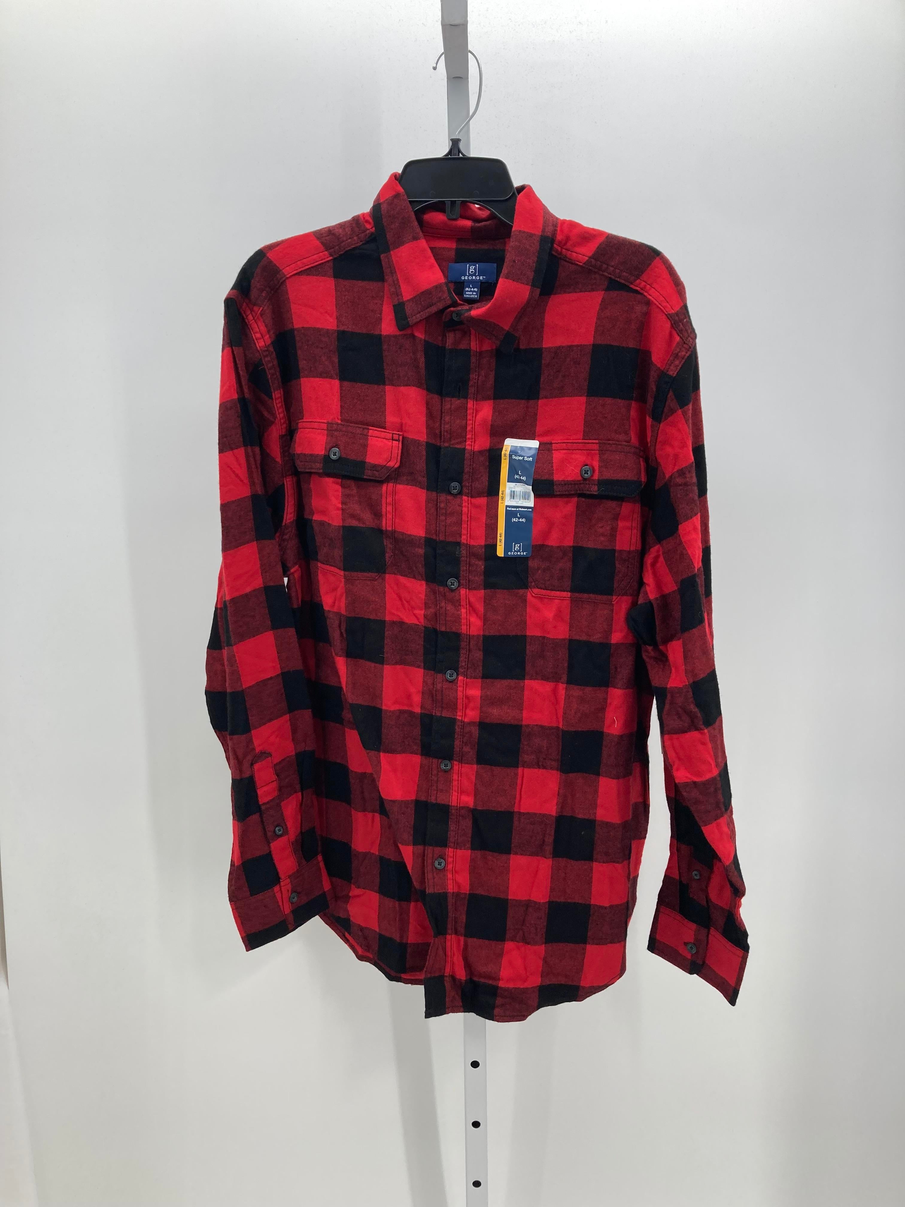 NEW BLACK PLAID BTN DOWN