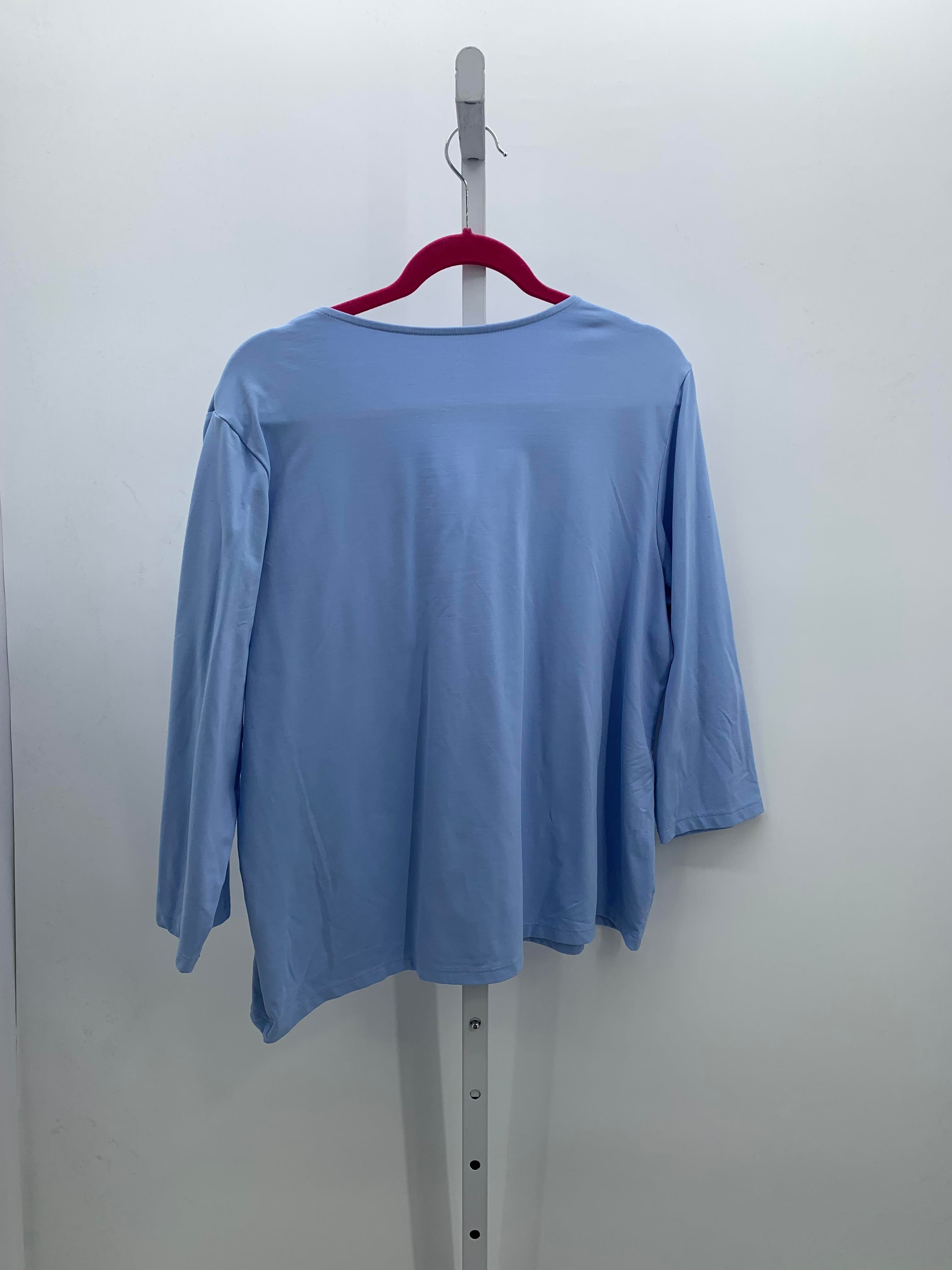 Lands End Size X Large Petite Petite 3/4 Sleeve Shirt