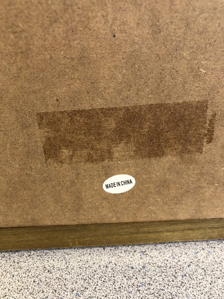 FAMILY GATHERS HERE FLORAL WOOD SIGN.