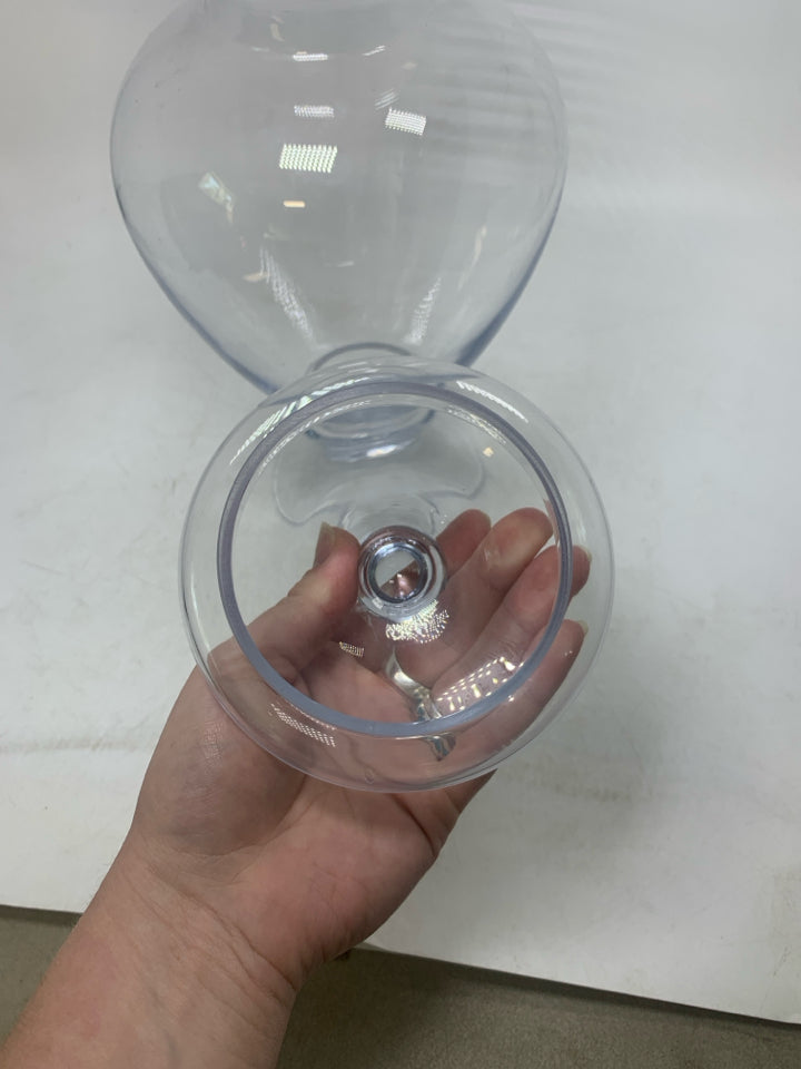 TALL GLASS APOTHECARY JAR.