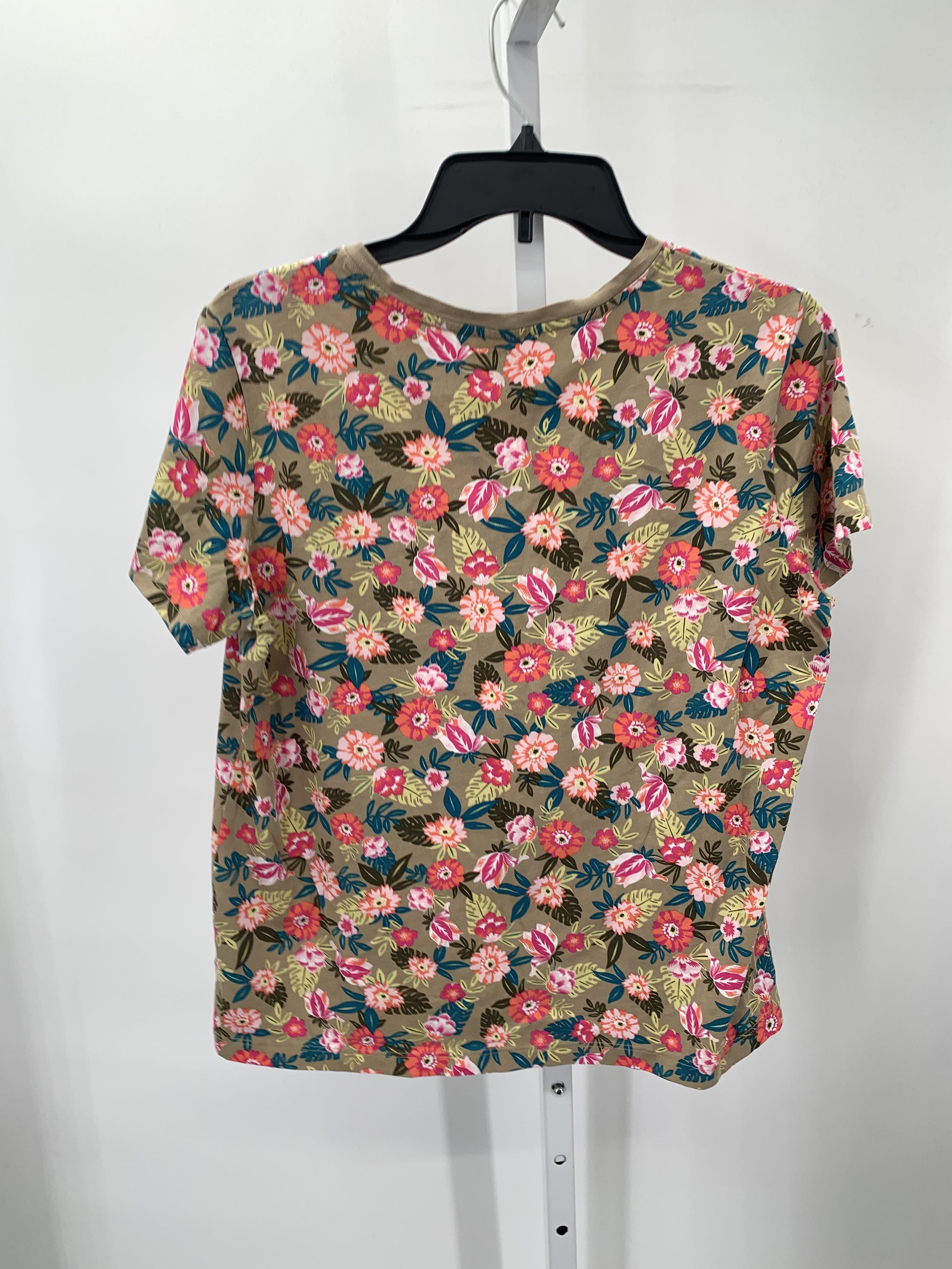 Lands End Size Medium Petite Petite Short Sleeve Shirt
