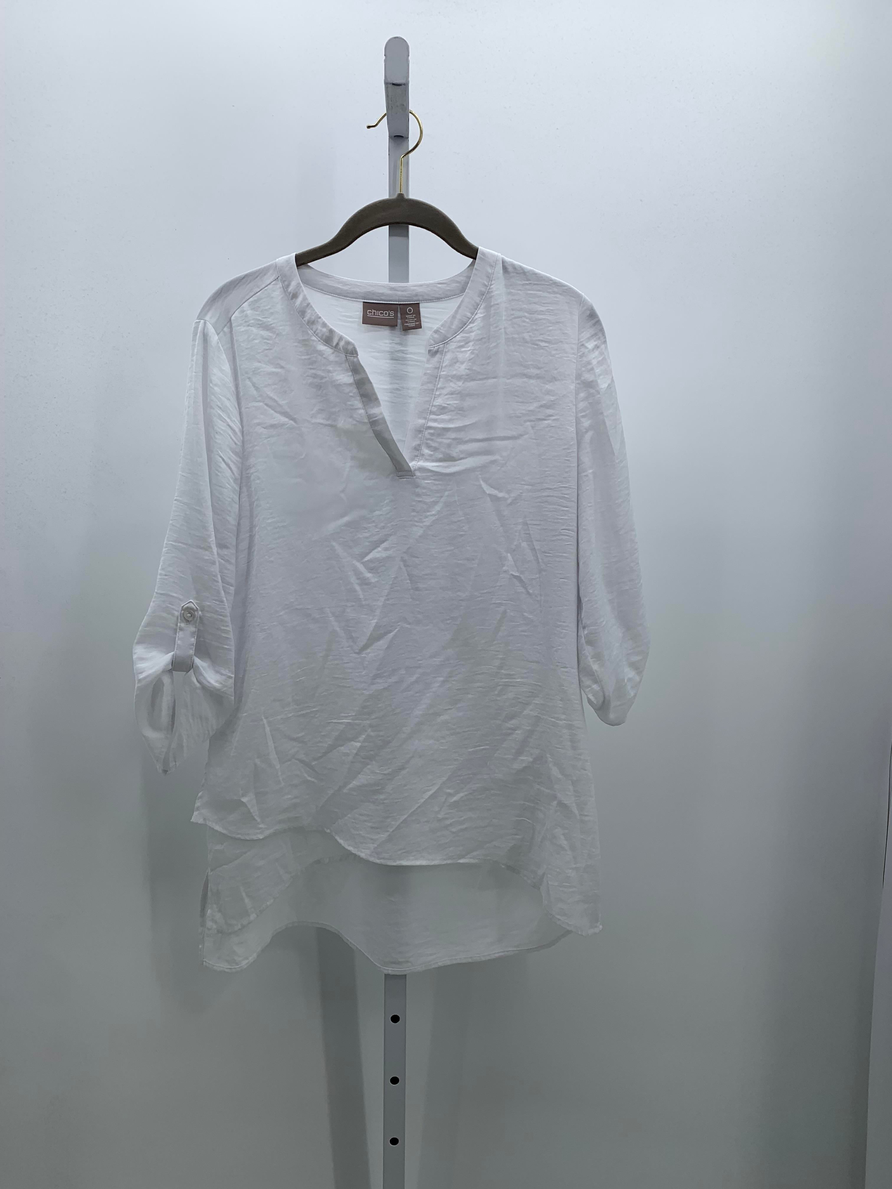 Chico's Size X Small Misses 3/4 Sleeve Shirt