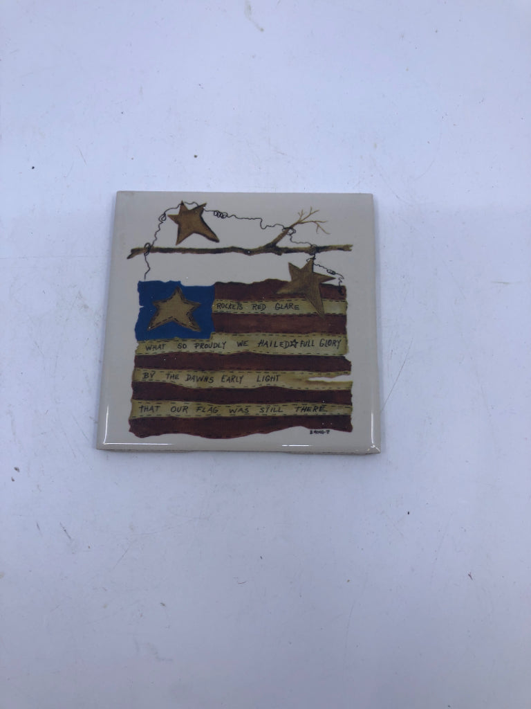 PRIMITIVED AMERICANA TRIVET.
