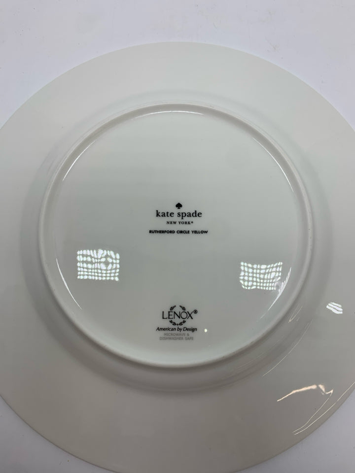 KATE SPADE LENOX RUTHERFORD YELLOW SALAD PLATE.
