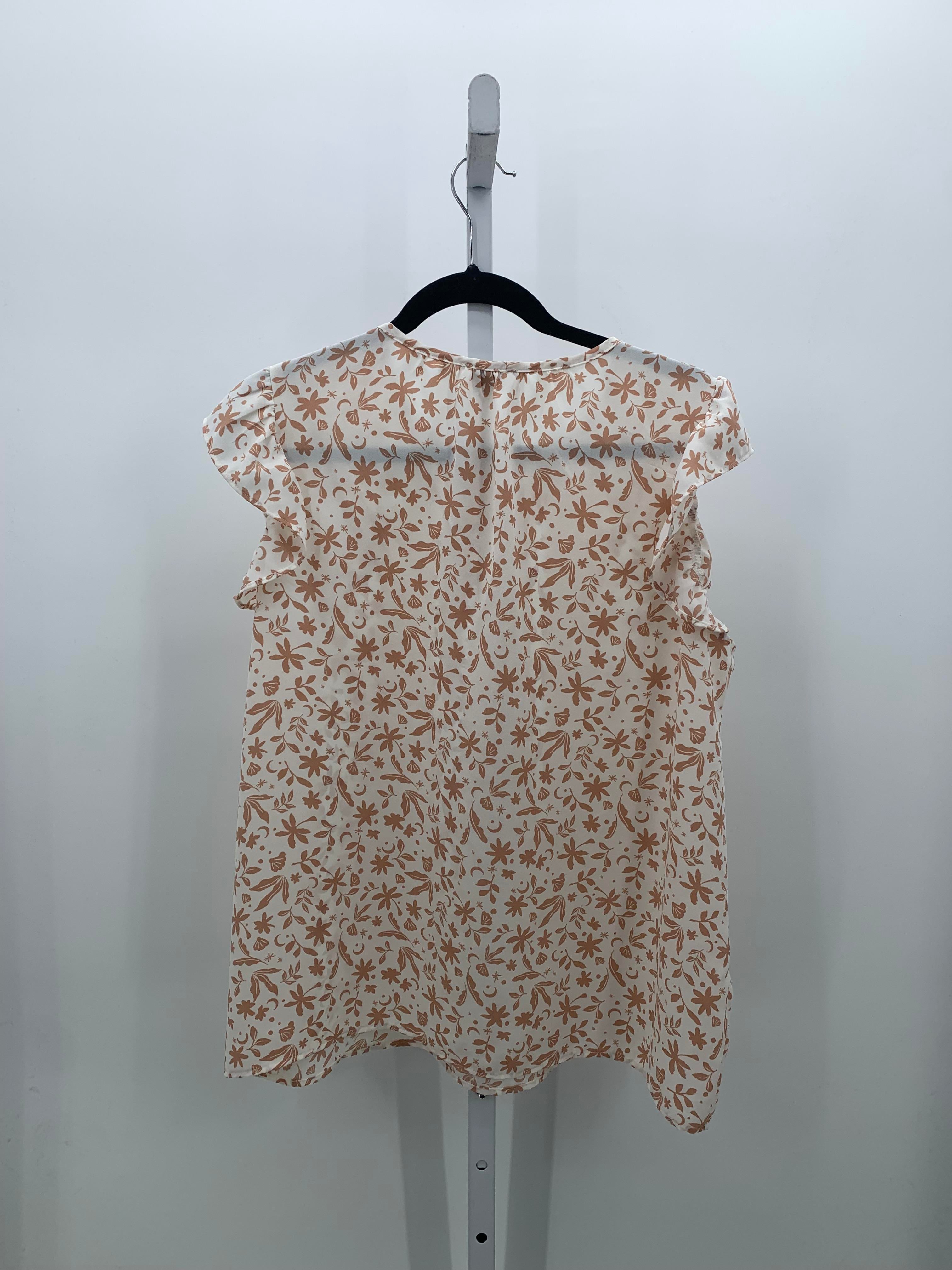 Loft Size Large Misses Short Sleeve Shirt