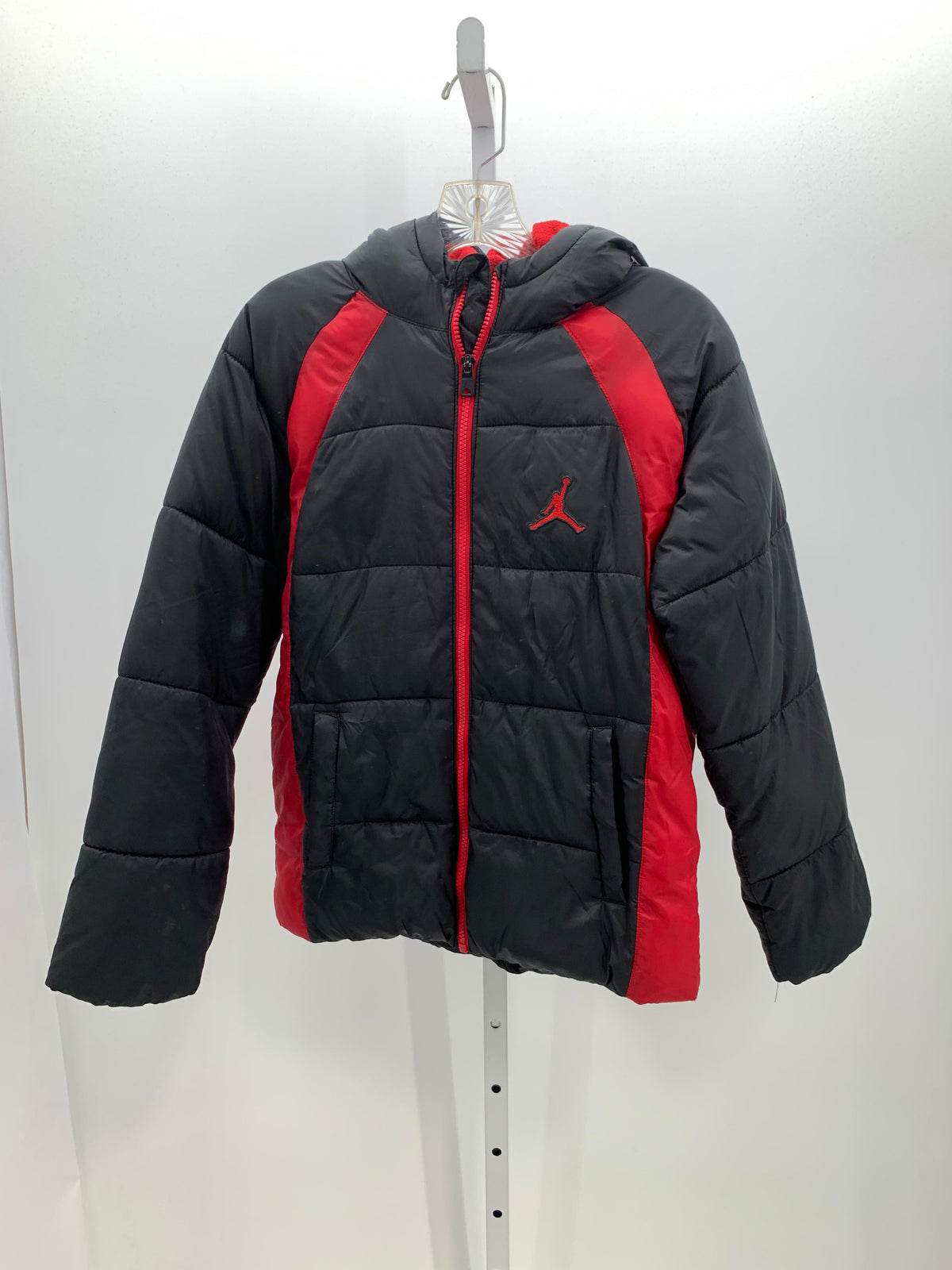 RED HOODED ZIP