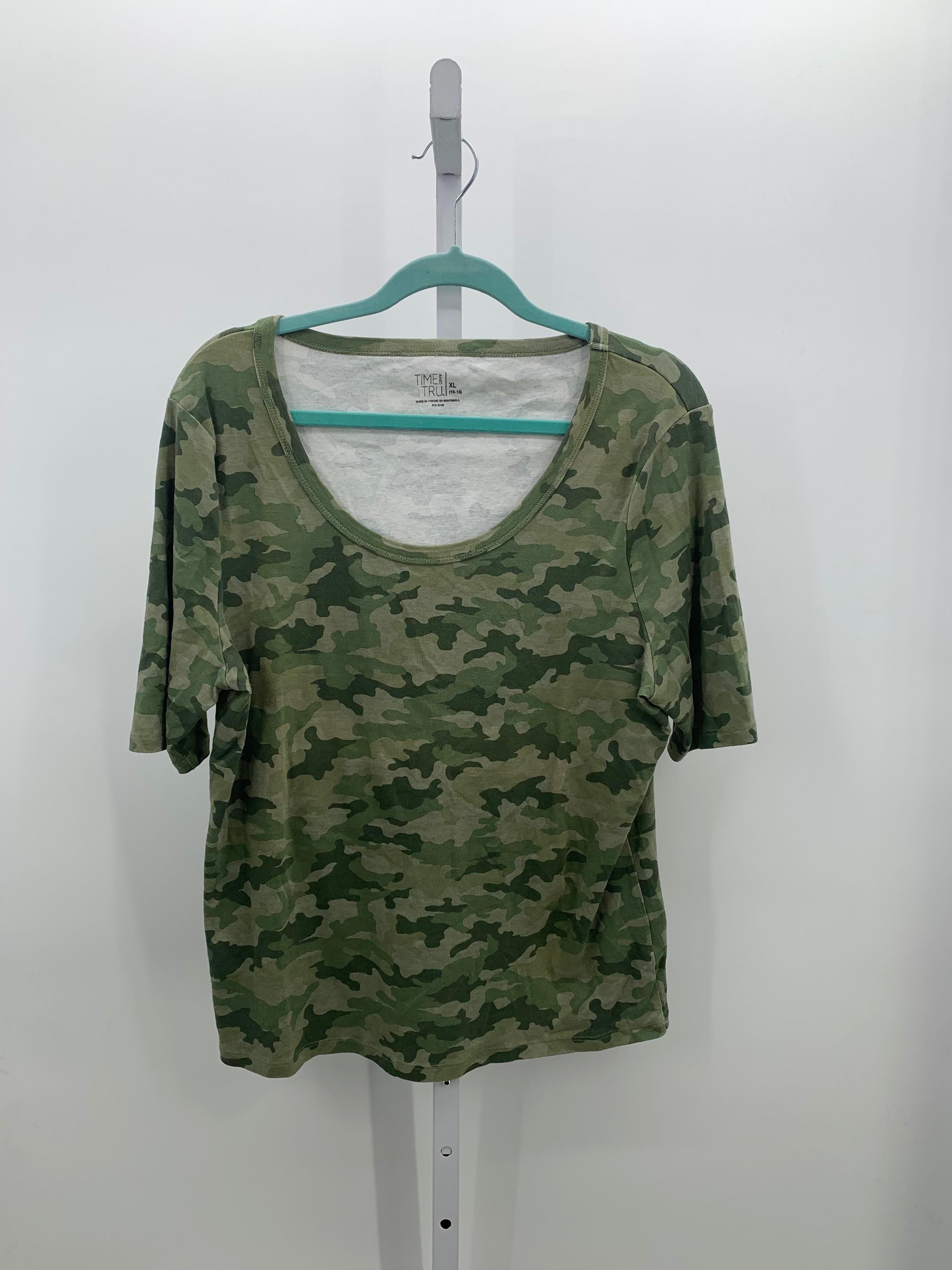 Time and Tru Size Extra Large Misses Short Sleeve Shirt