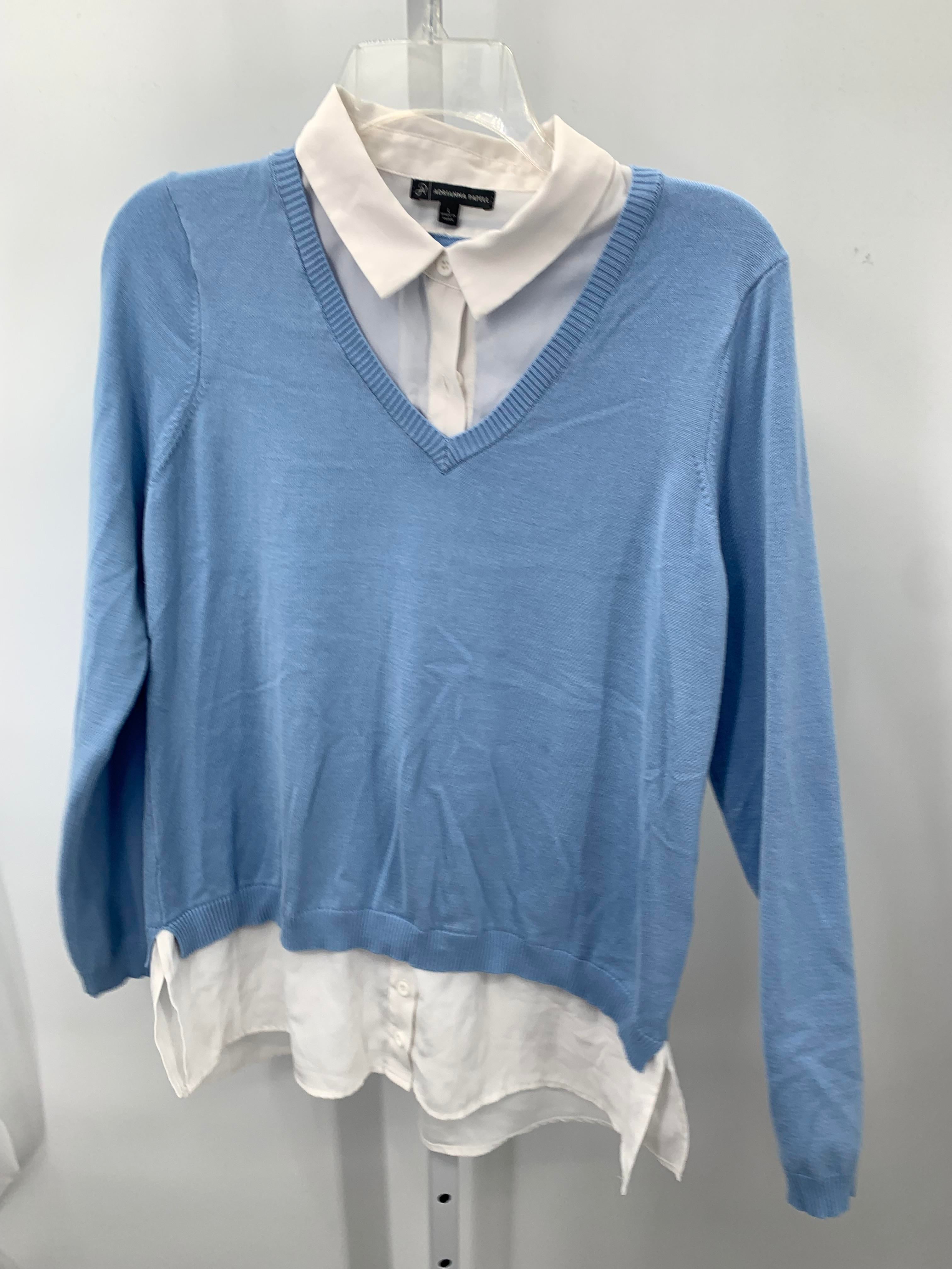 Adrianna Papell Size Large Misses Long Slv Sweater