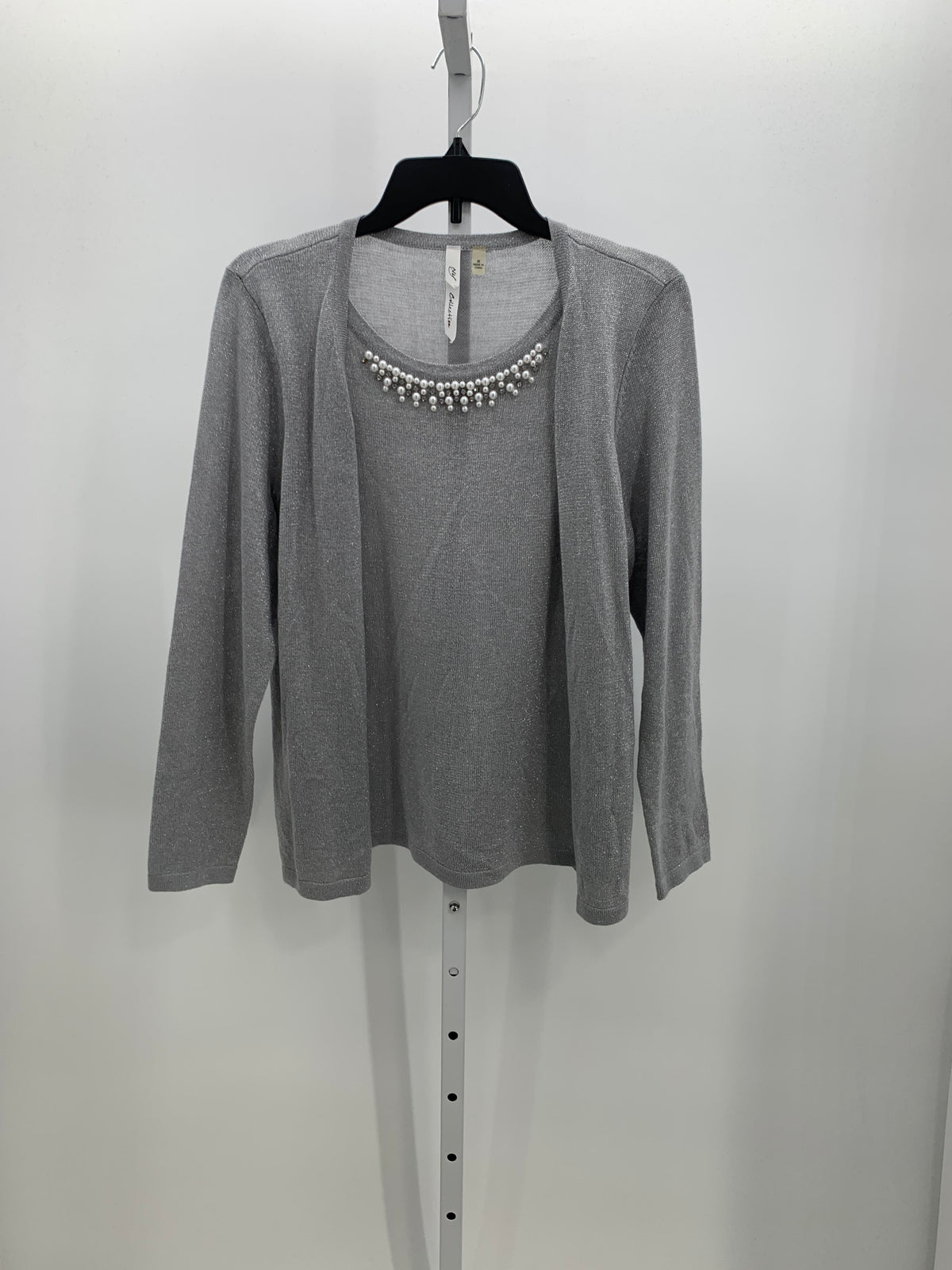 NY Collection Size Medium Misses Long Slv Sweater