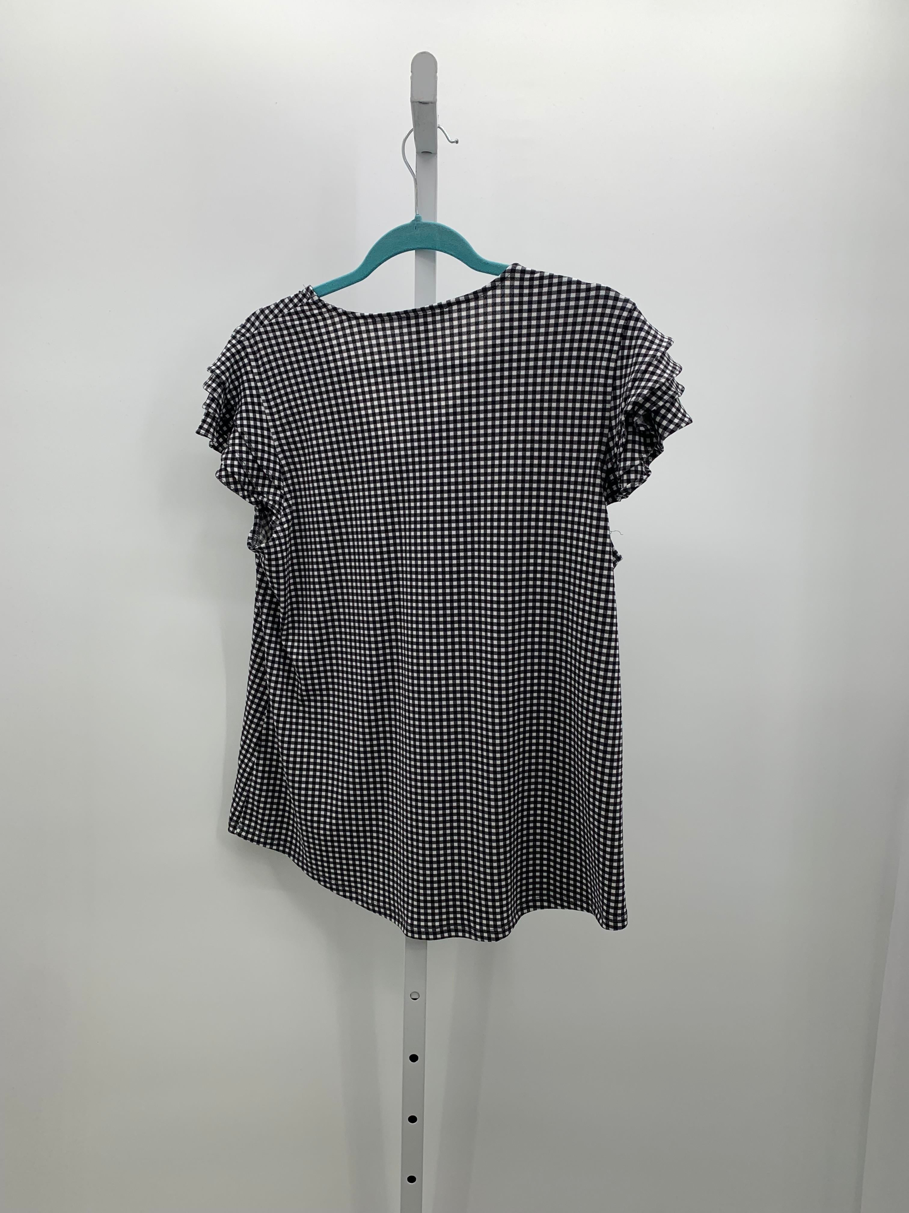 Adrianna Papell Size Large Misses Short Sleeve Shirt