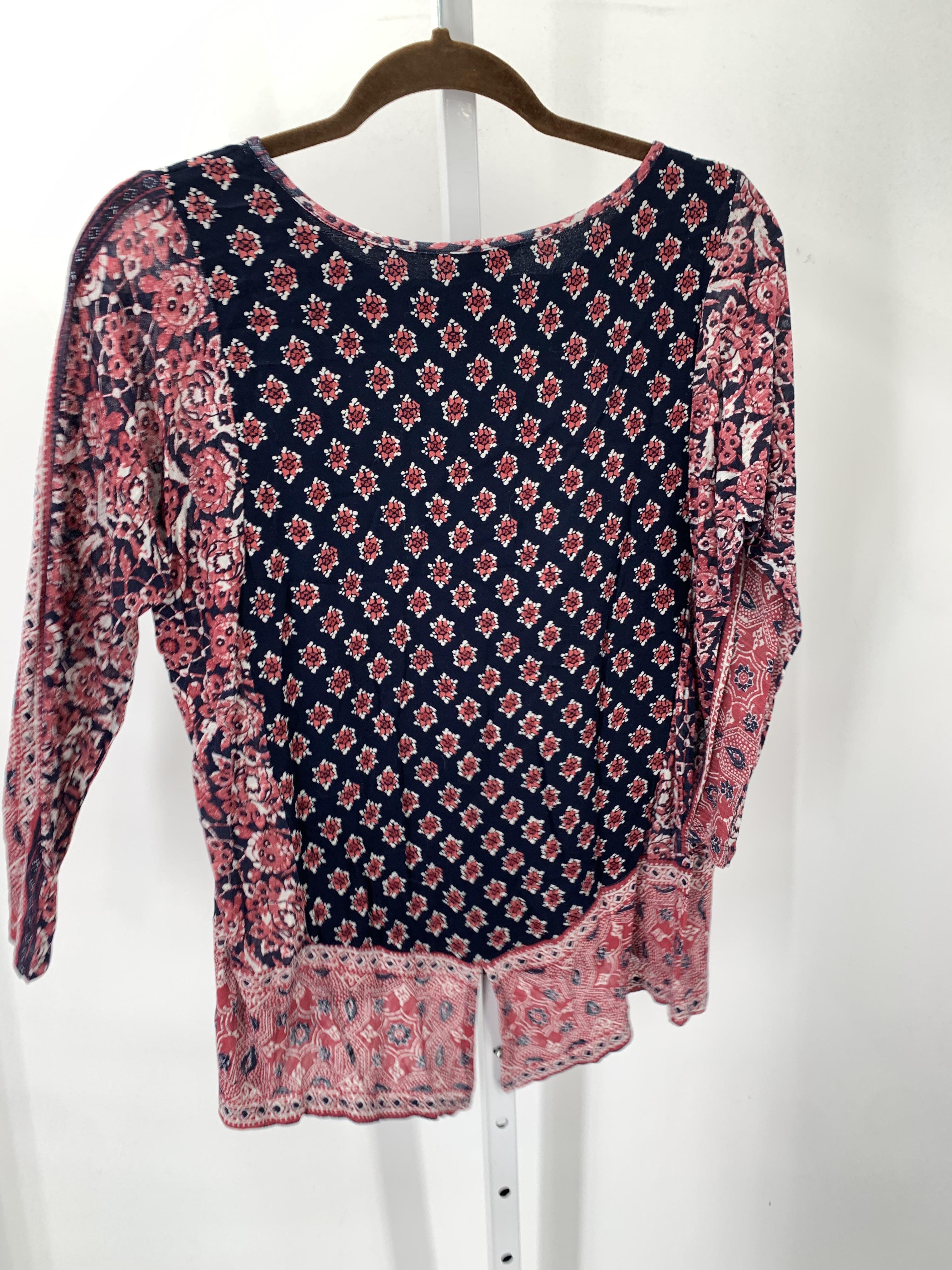 Lucky Brand Size Small Misses 3/4 Sleeve Shirt