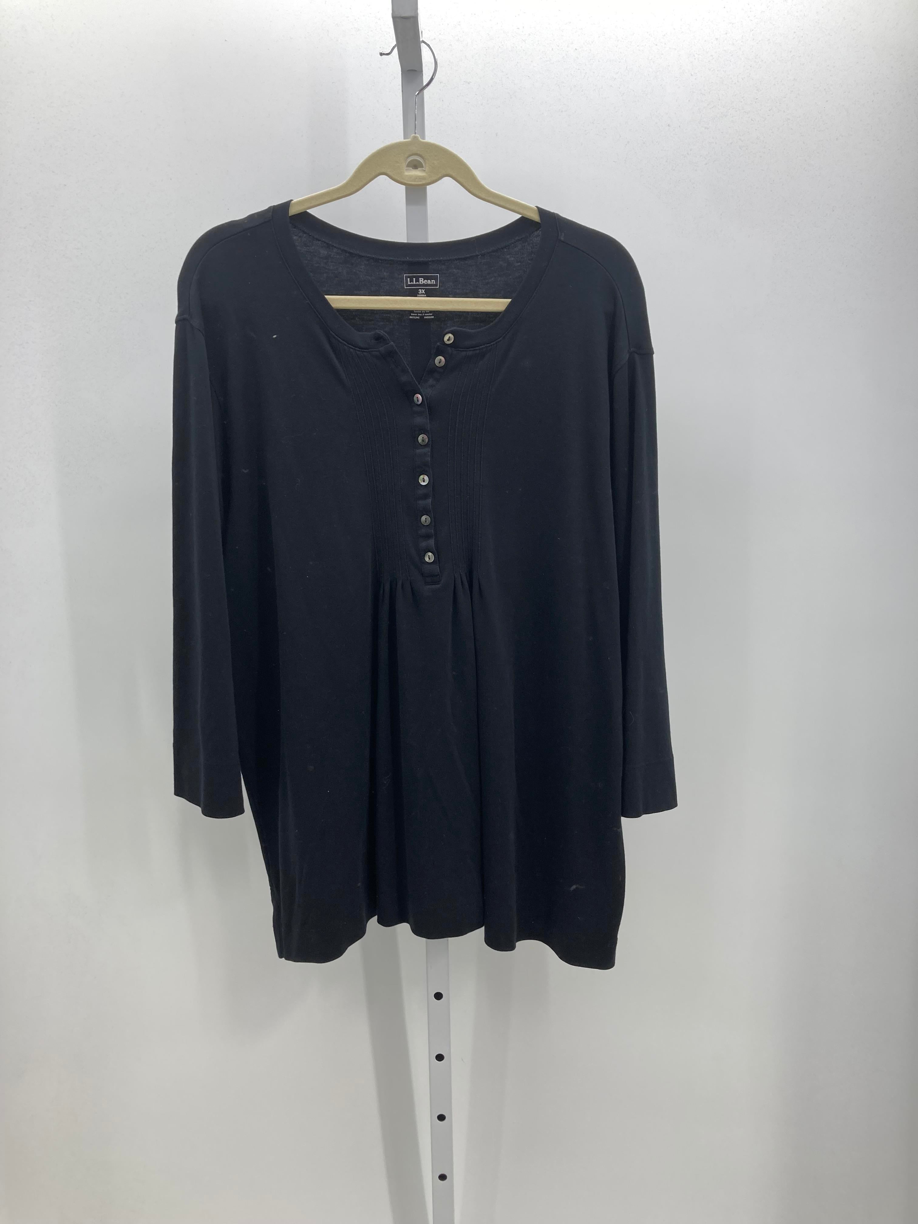 LL Bean Size 3X Womens 3/4 Sleeve Shirt