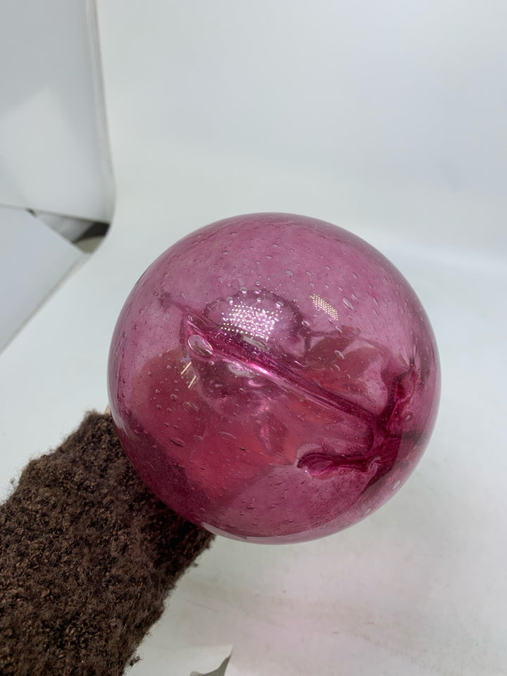 LARGE BLOWN GLASS ORB.
