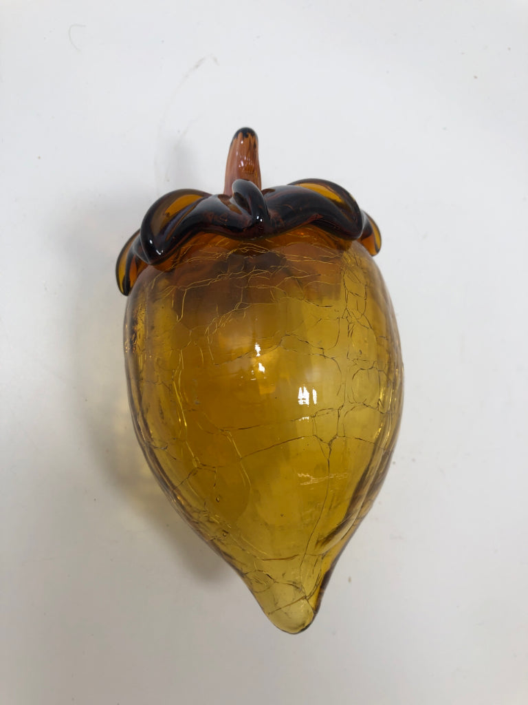 GLASS BLOWN ACORN.