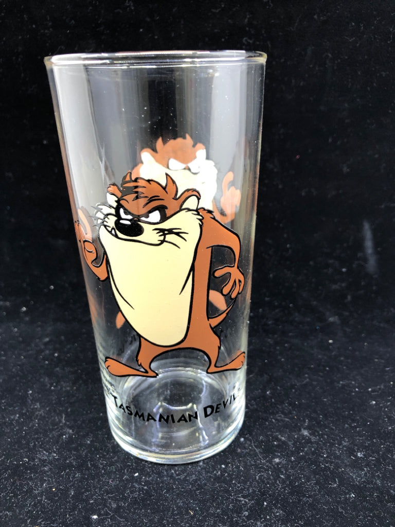 TASMANIAN DEVIL DRINKING GLASS.