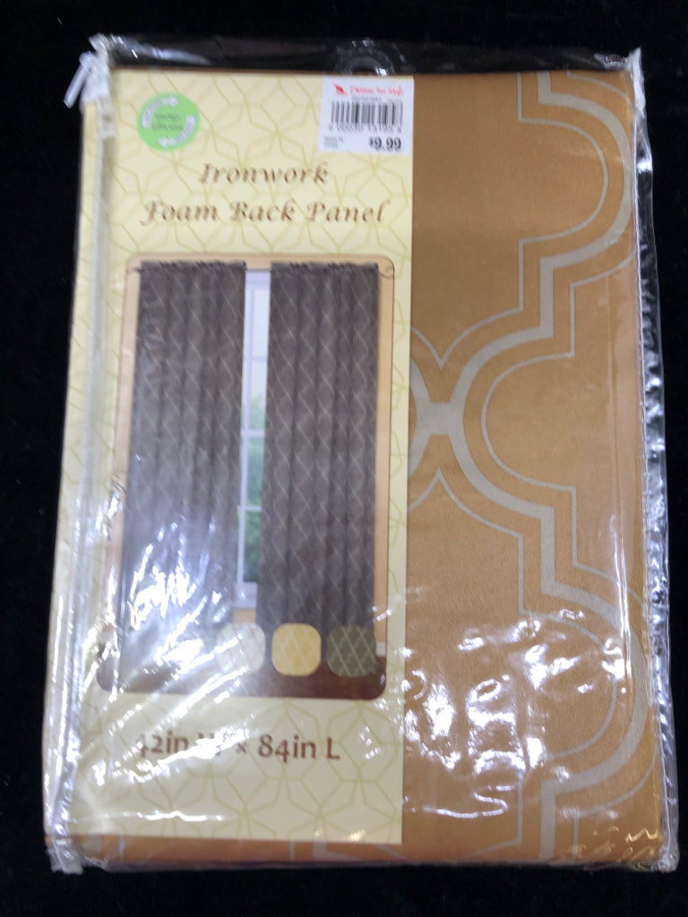 NIP BURNT YELLOW FOAM BACK PANEL IRONWORK.