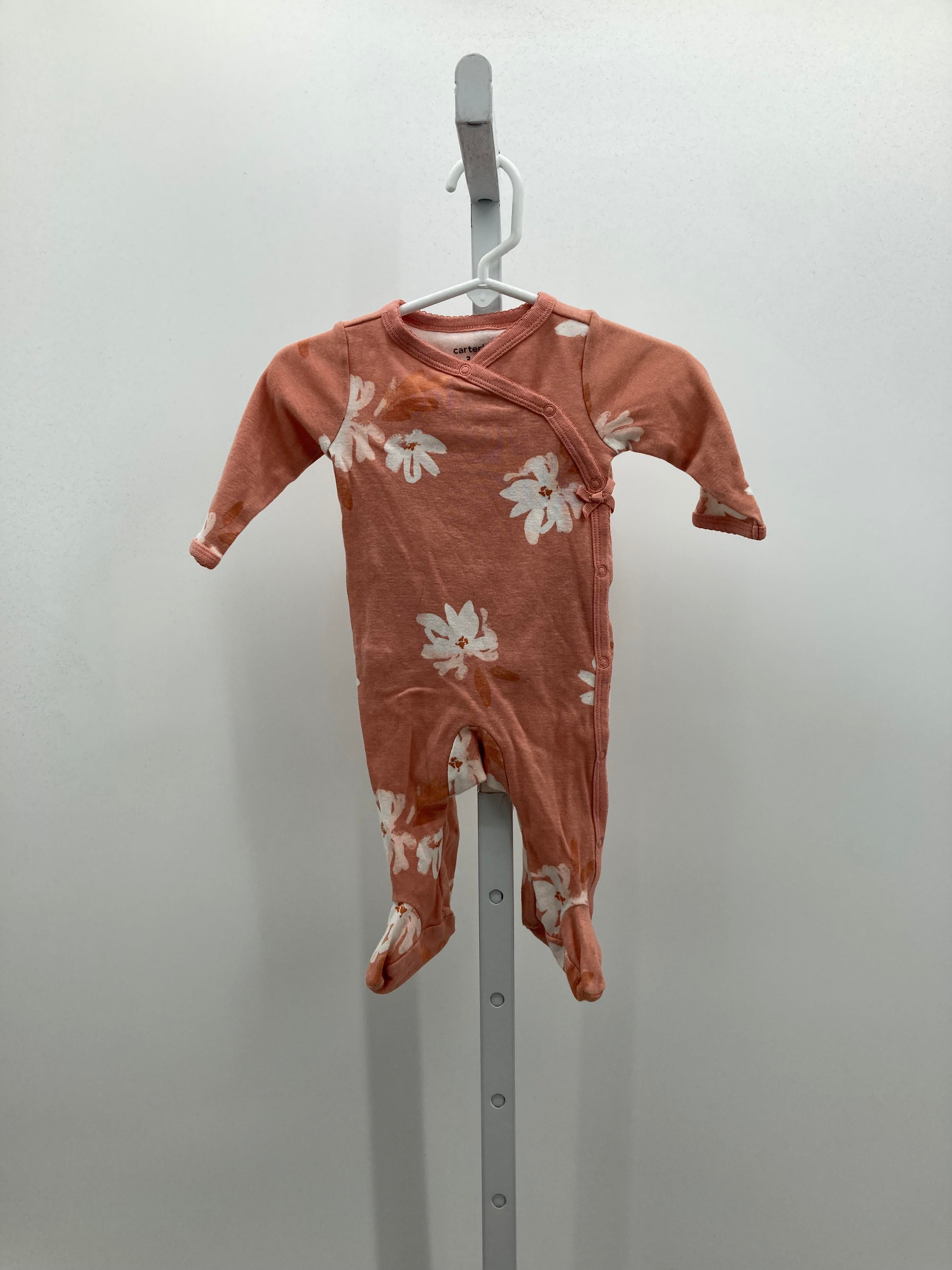 Carters Size 3 Months Girls Long Slv. Romper