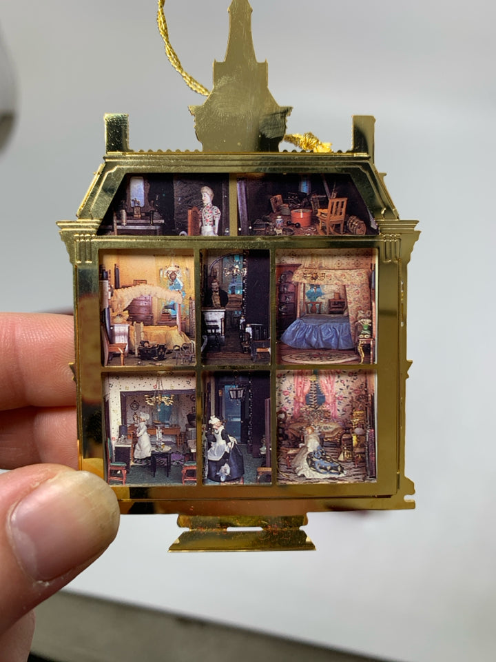 IN BOX METAL HAYES PRESIDENTIAL CENTER BRASS HOUSE ORNAMENT BING & GRONDAHL.