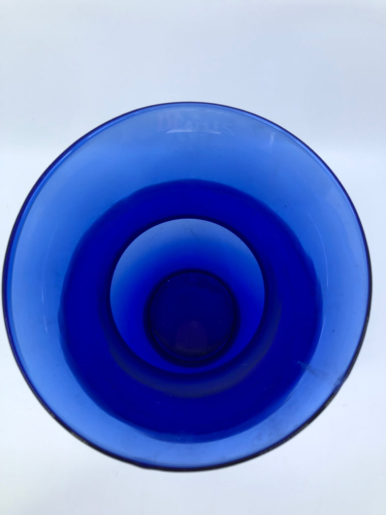 LARGE COBALT BLUE VASE.