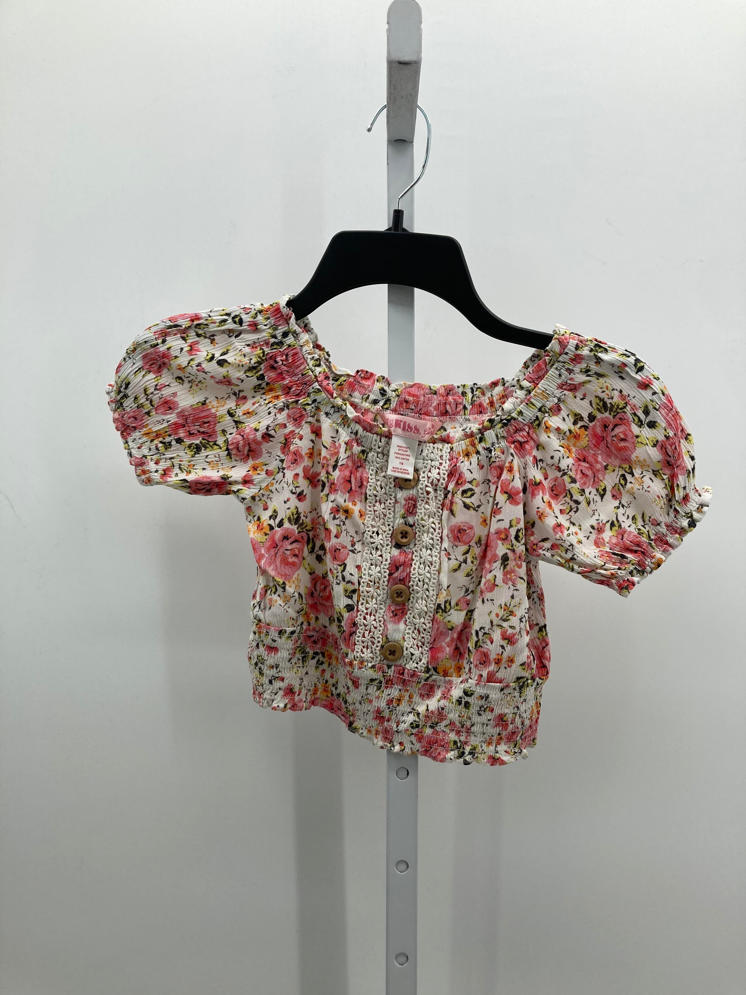 1st Kiss Size 7-8 Girls Short Sleeve Shirt