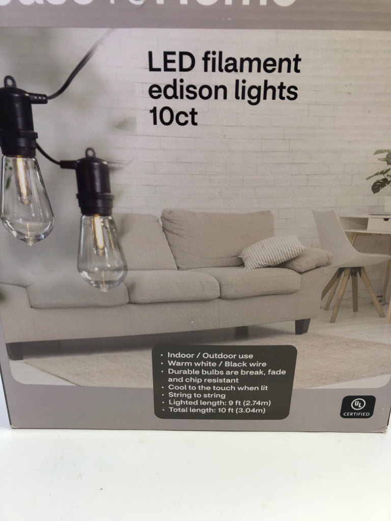 LED FILAMENT EDISON STING LIGHTS.