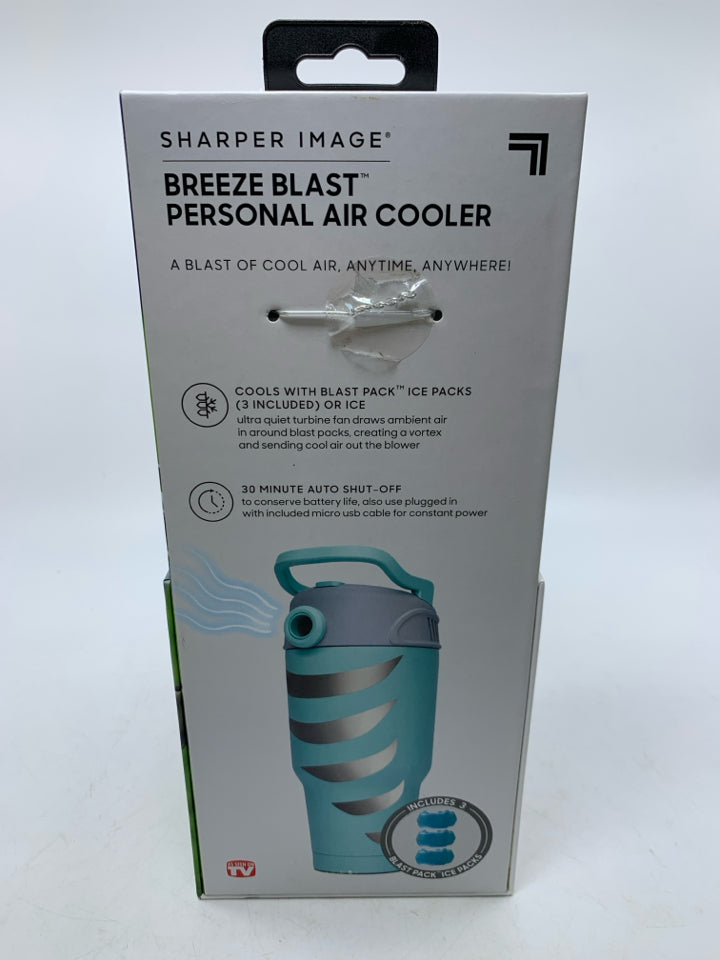 NIP BREEZE BLAST PERSONAL AIR COOLER PORTABLE RECHARGEABLE.